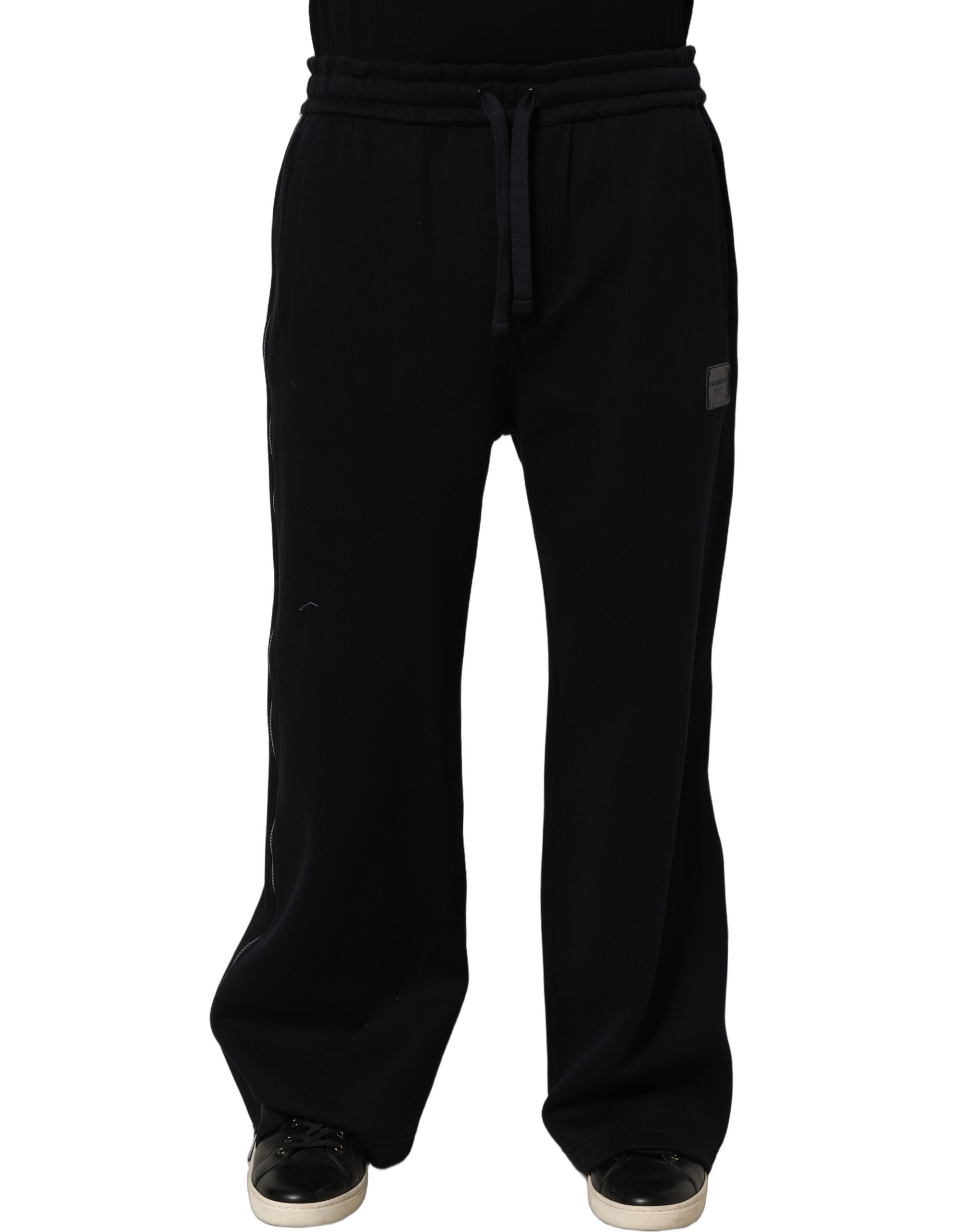 Dolce & Gabbana Dunkelblaue Relaxed Wide Leg Herren Jogginghose