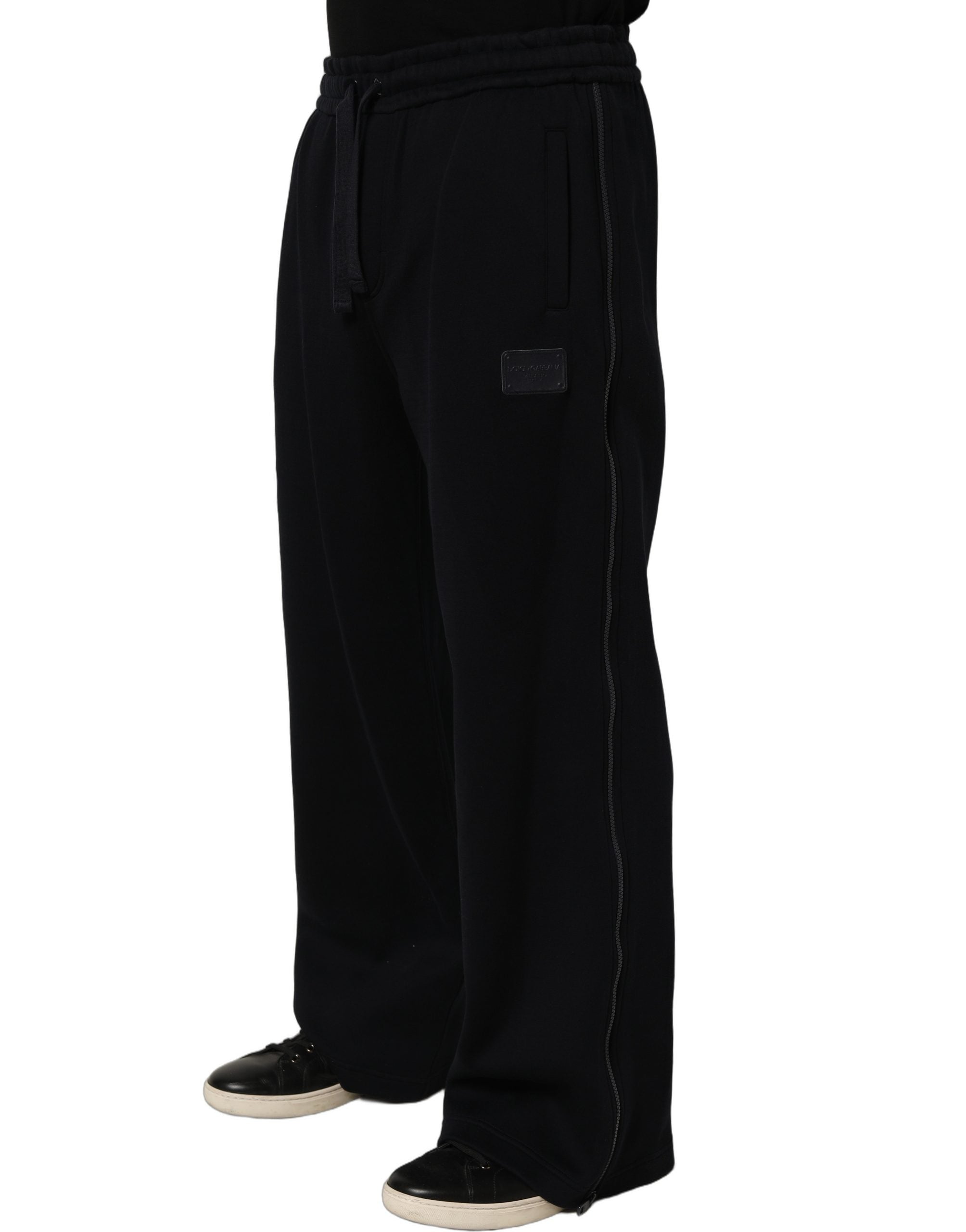 Dolce & Gabbana Dunkelblaue Relaxed Wide Leg Herren Jogginghose