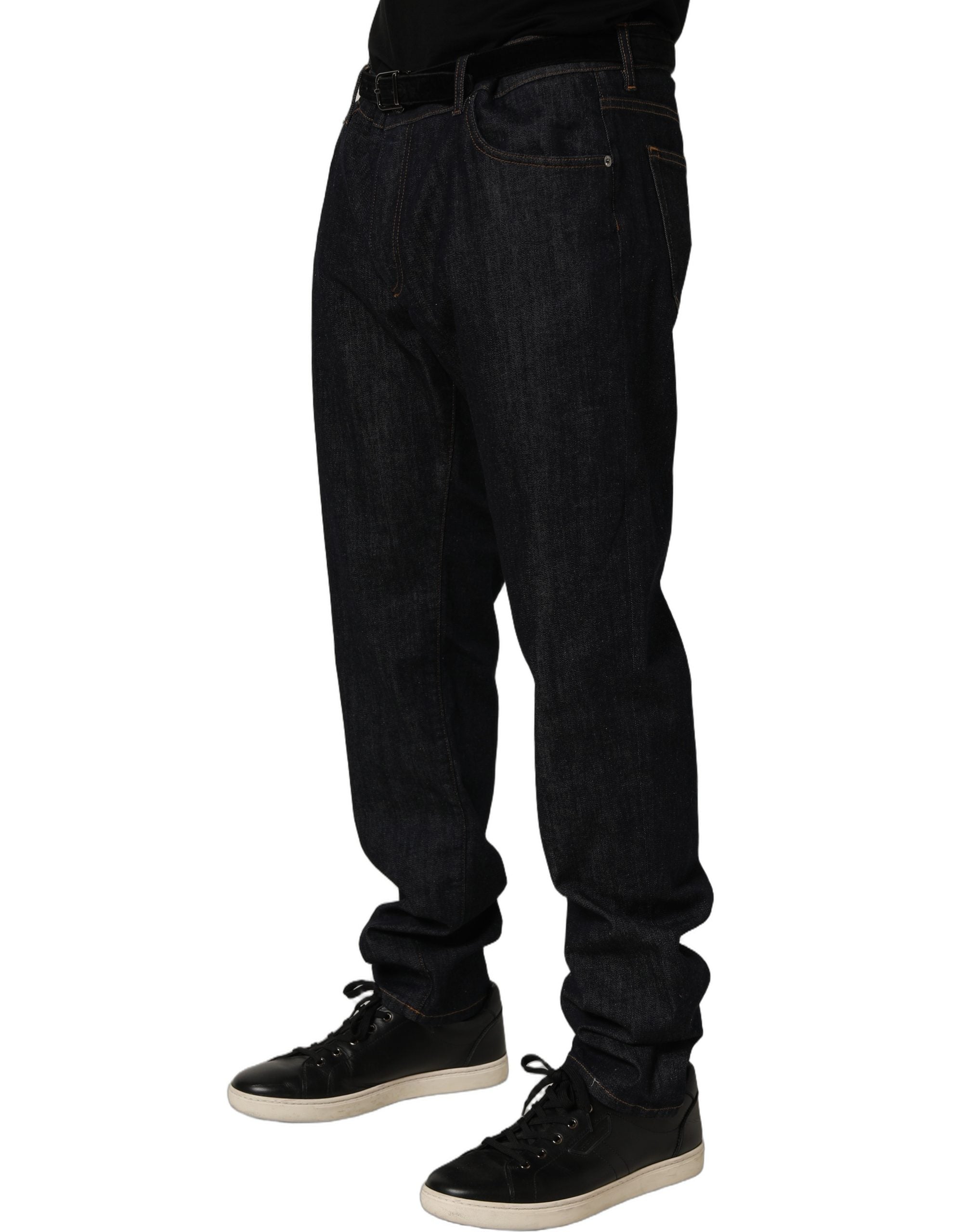 Dolce & Gabbana Dunkelgraue Baumwoll-Jeans im Slim Fit für Herren