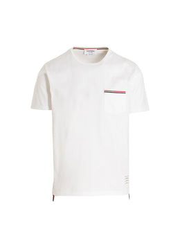 Thom Browne Weißes Baumwoll-T-Shirt