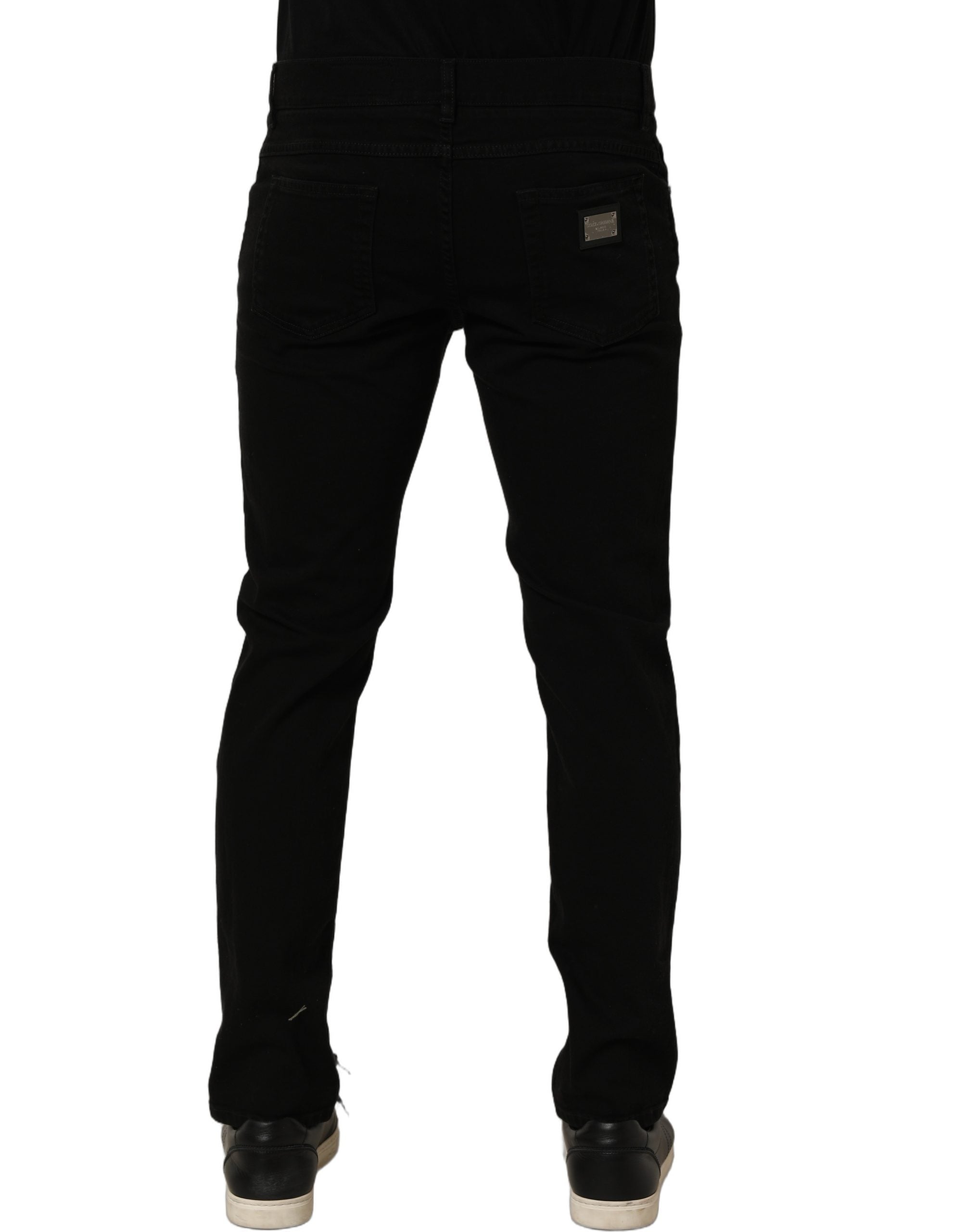 Dolce & Gabbana Schwarze Skinny Jeans aus Baumwollstretch