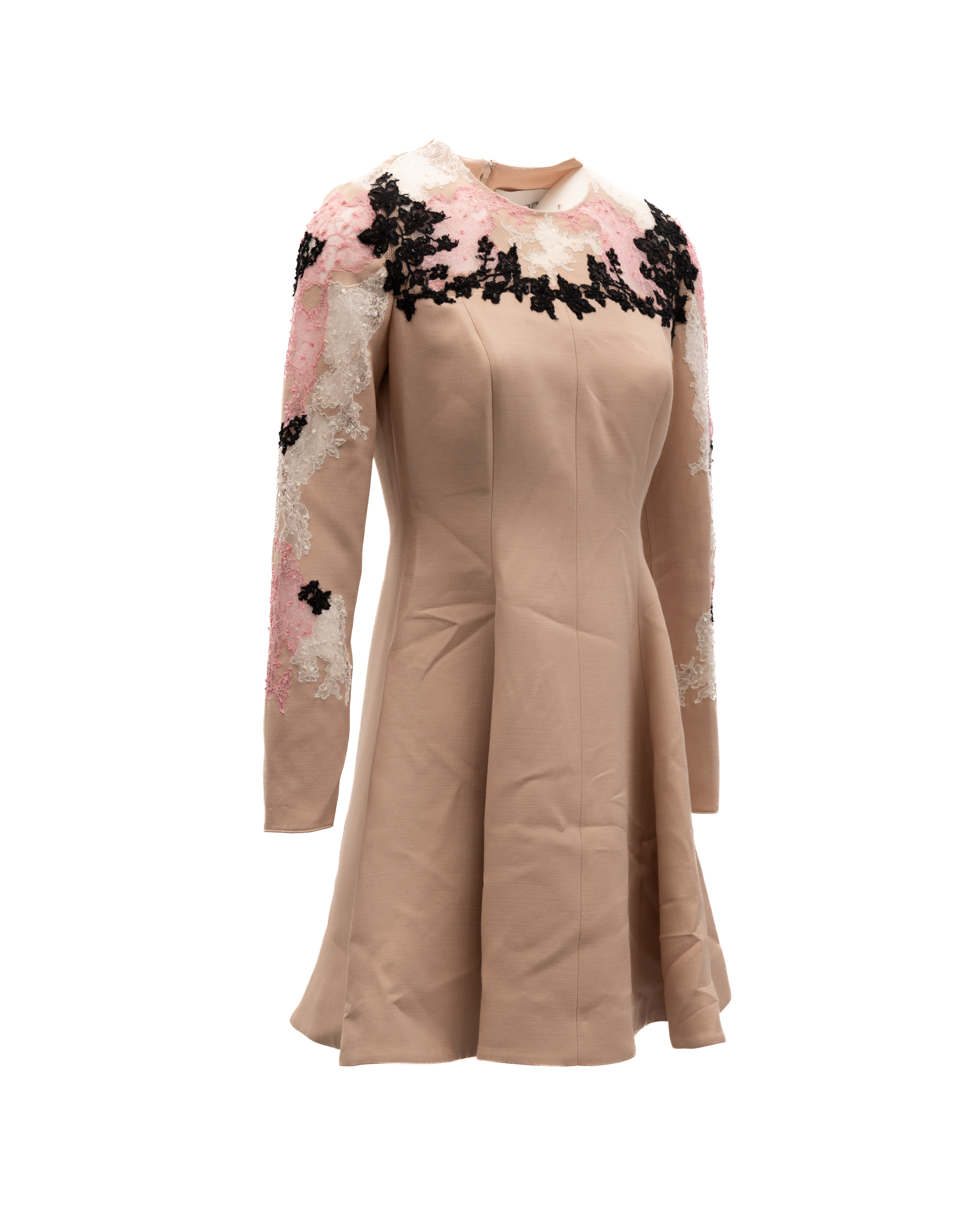 Valentino Garavani Cocktailkleid aus Spitze in Beige