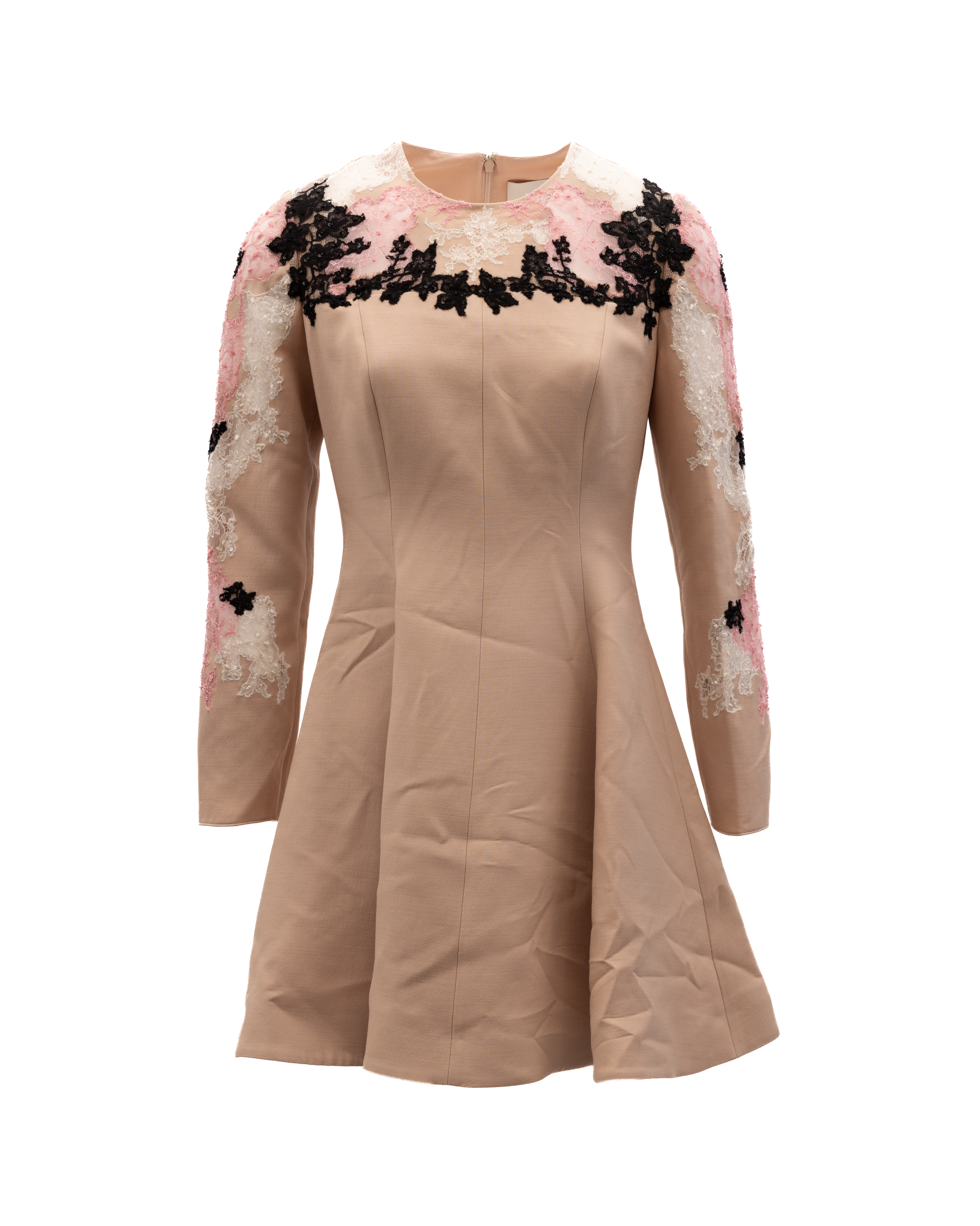 Valentino Garavani Cocktailkleid aus Spitze in Beige