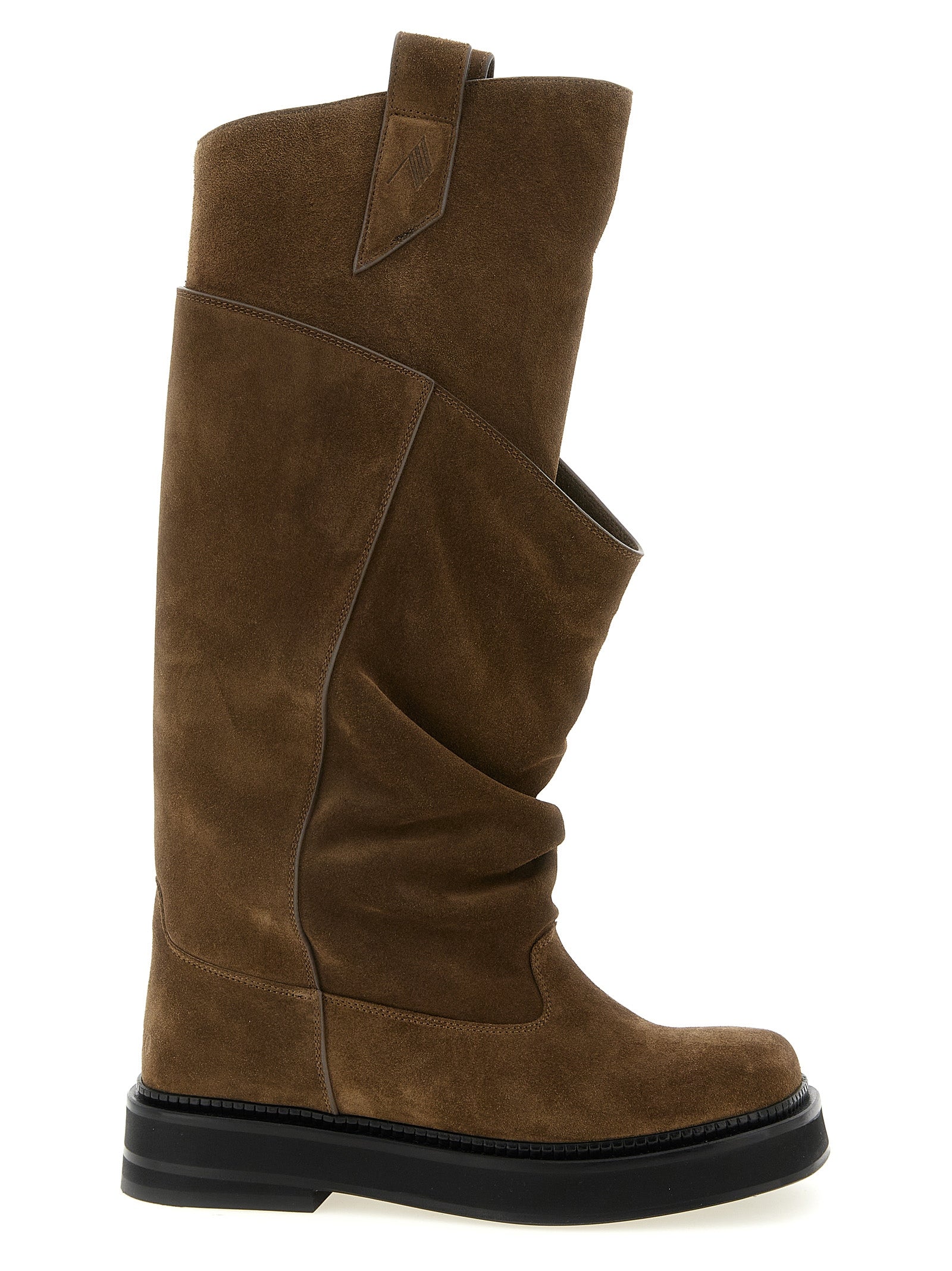 The Attico Braun Kalbsleder Overknee-Stiefel