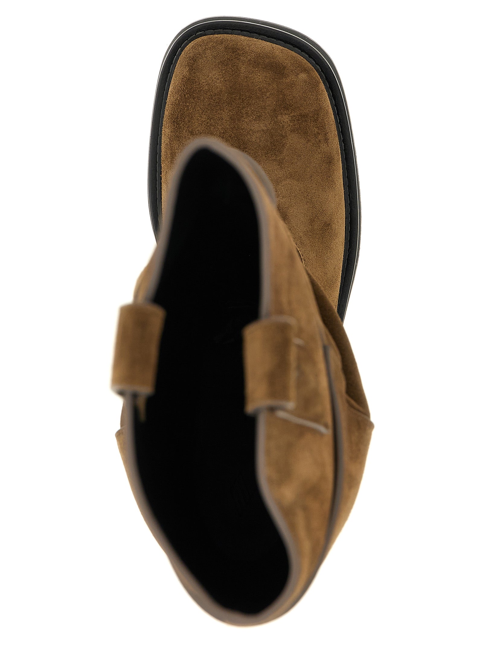 The Attico Braun Kalbsleder Overknee-Stiefel