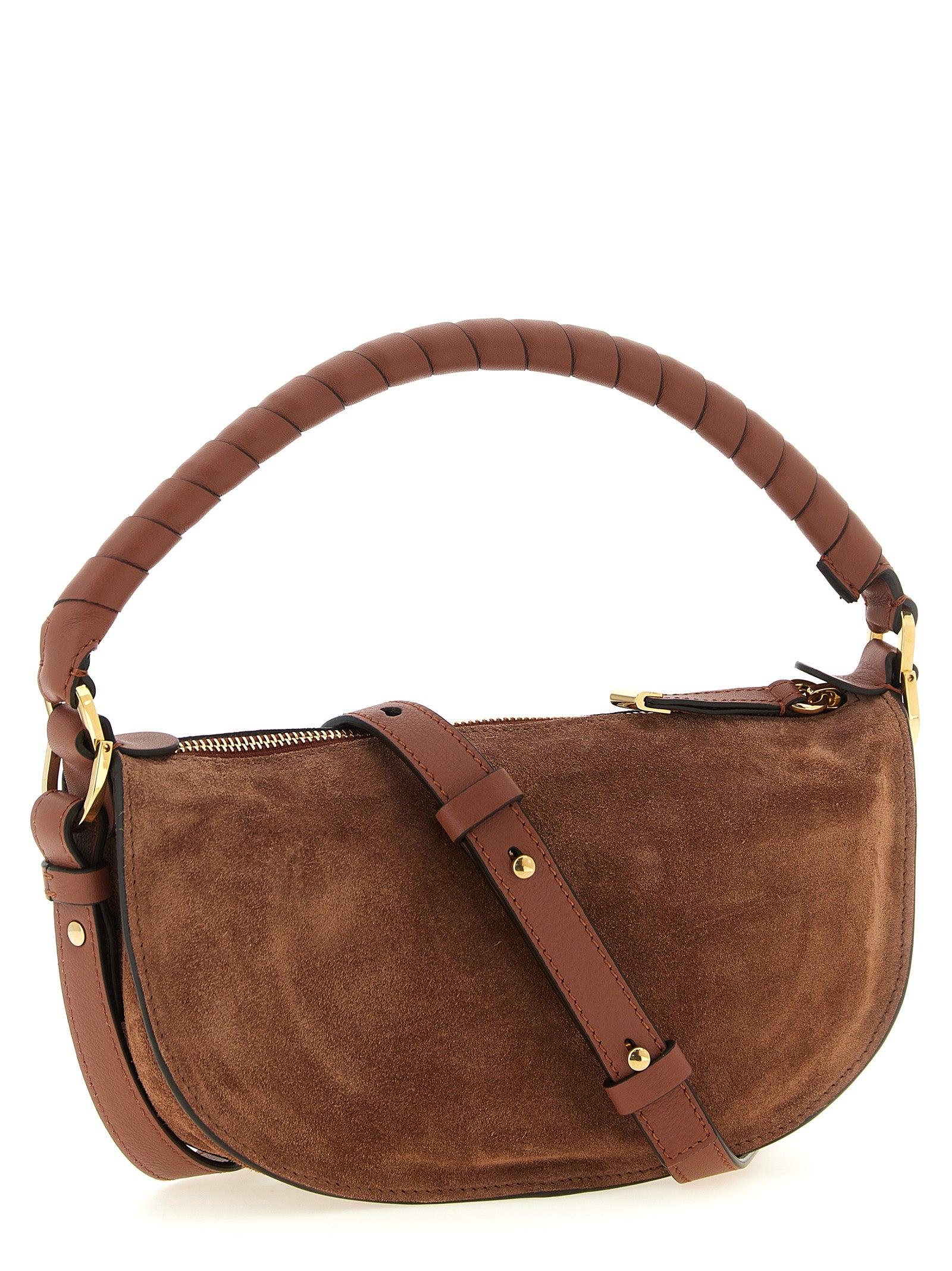Chloé Braunes Kalbsleder Damen Crossbody Tasche