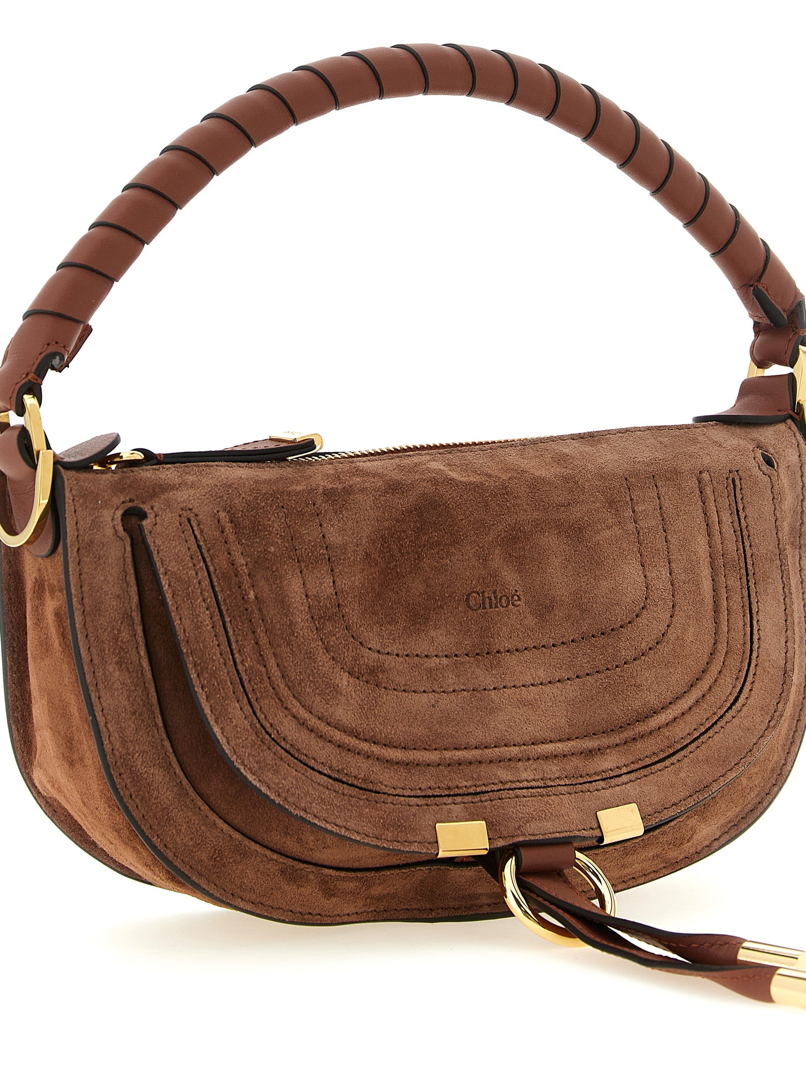 Chloé Braunes Kalbsleder Damen Crossbody Tasche