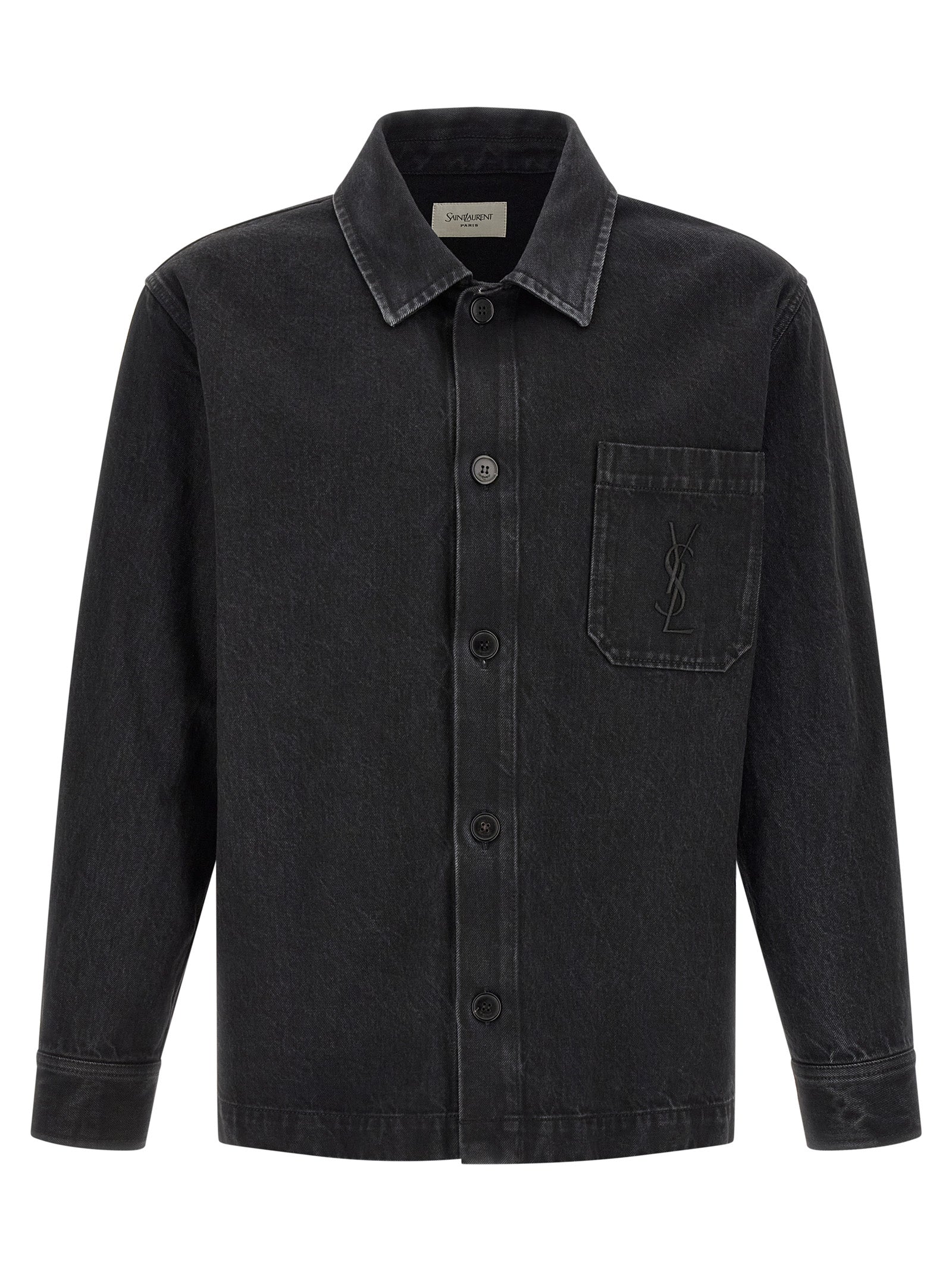 Saint Laurent Schwarze Baumwollbluse
