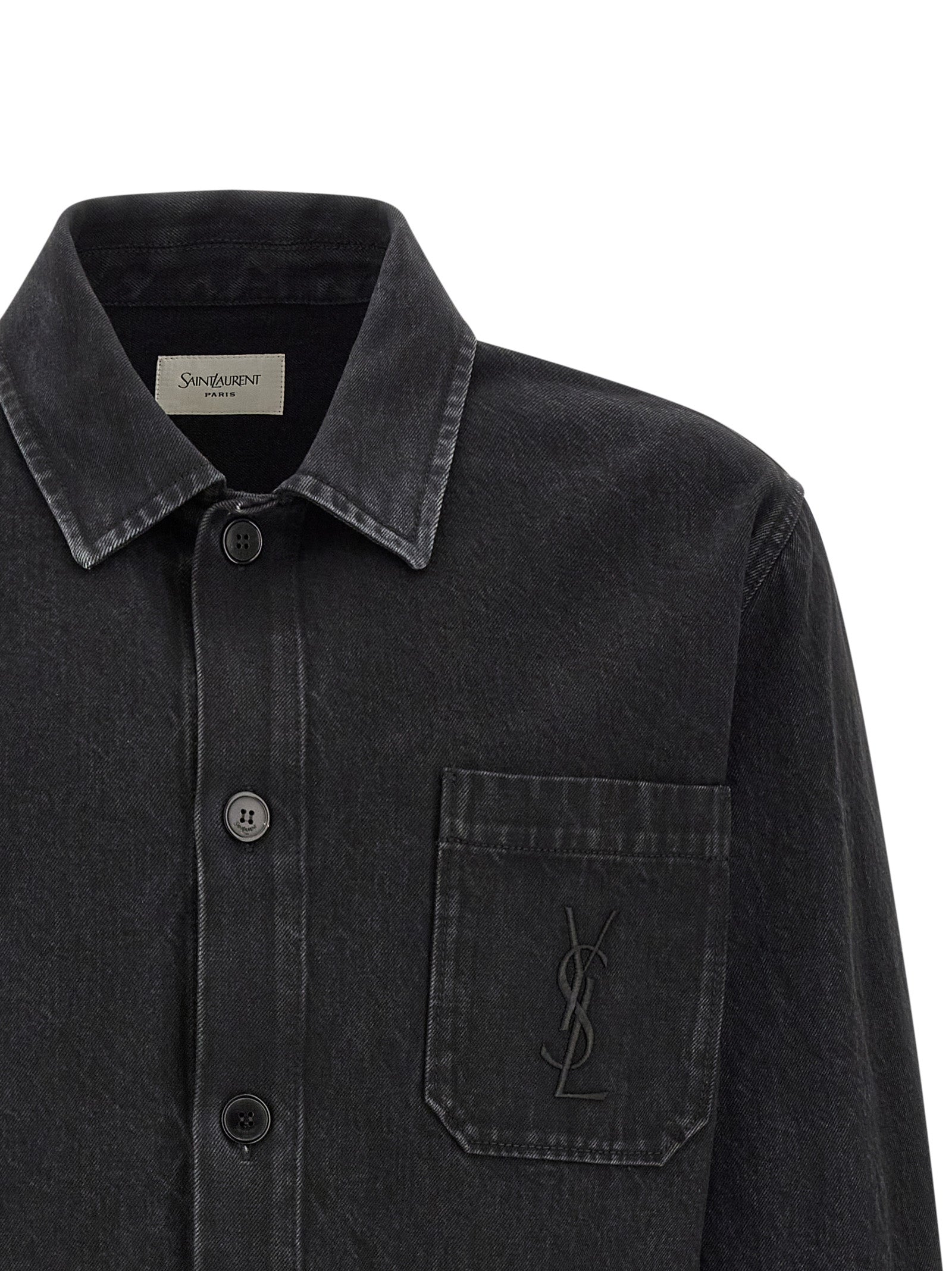 Saint Laurent Schwarze Baumwollbluse