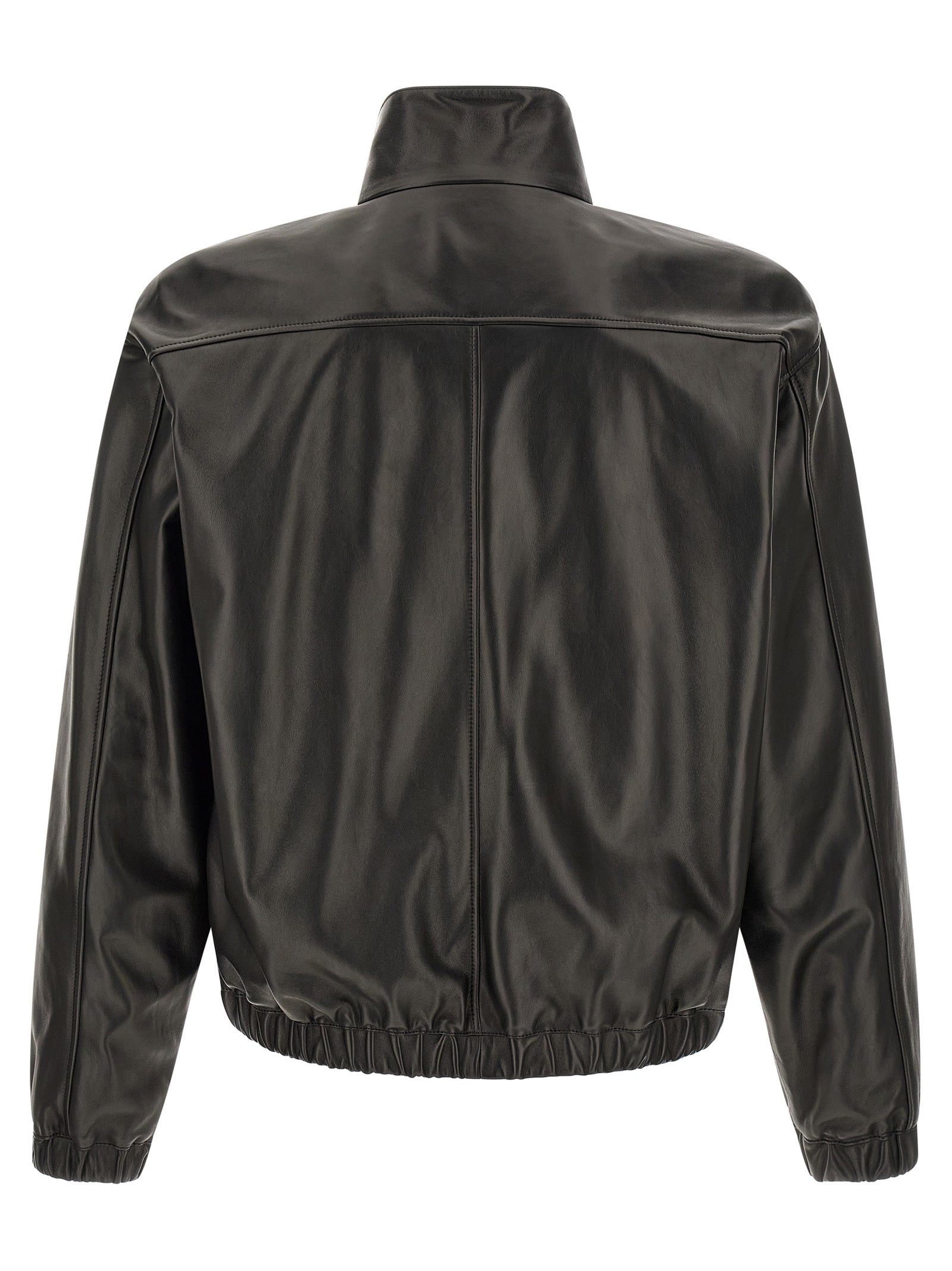 Saint Laurent Schwarze Lammlederjacke
