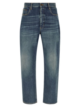 Saint Laurent Blaue Jeans aus Baumwolle im geraden Schnitt