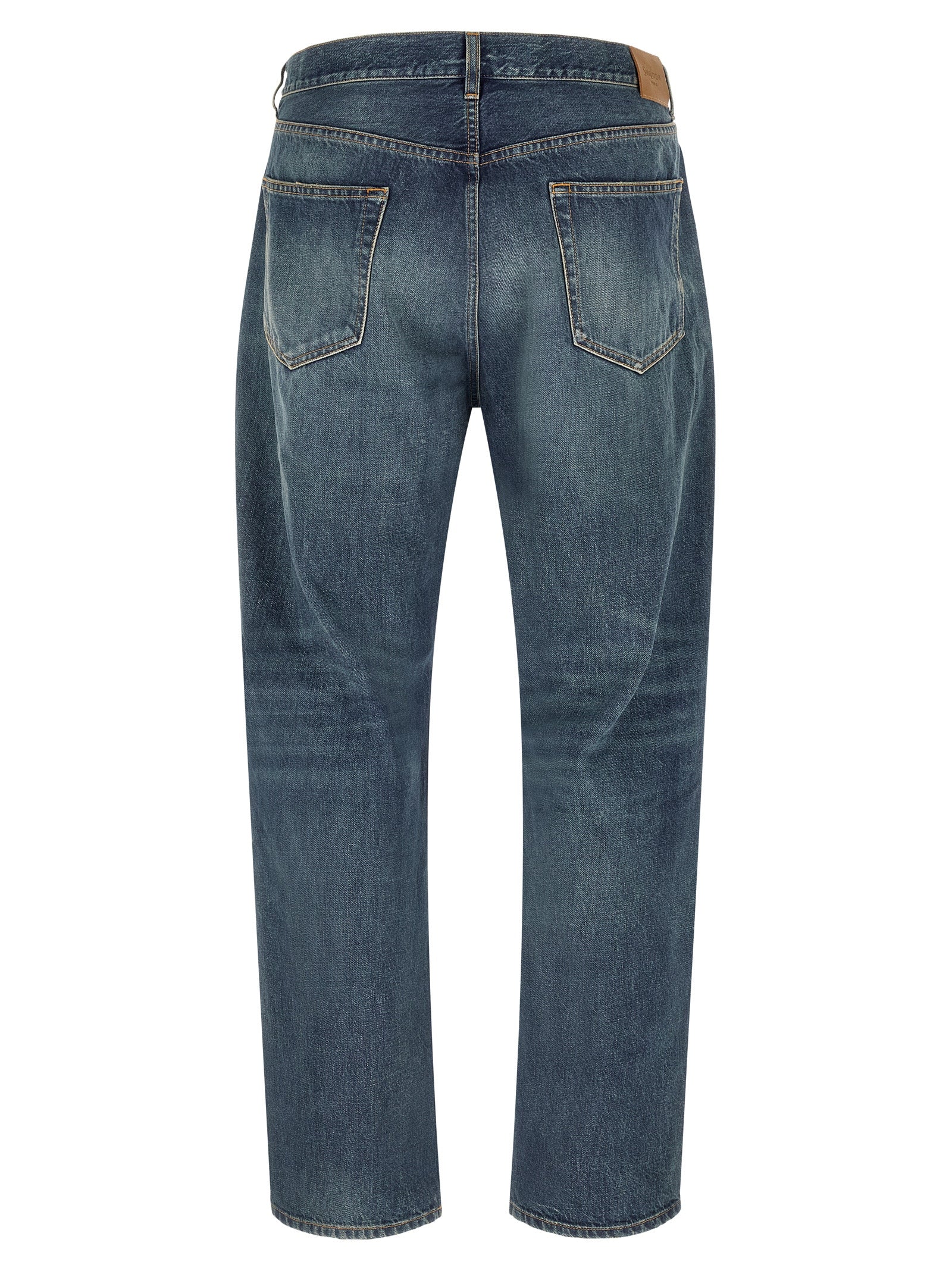 Saint Laurent Blaue Jeans aus Baumwolle im geraden Schnitt