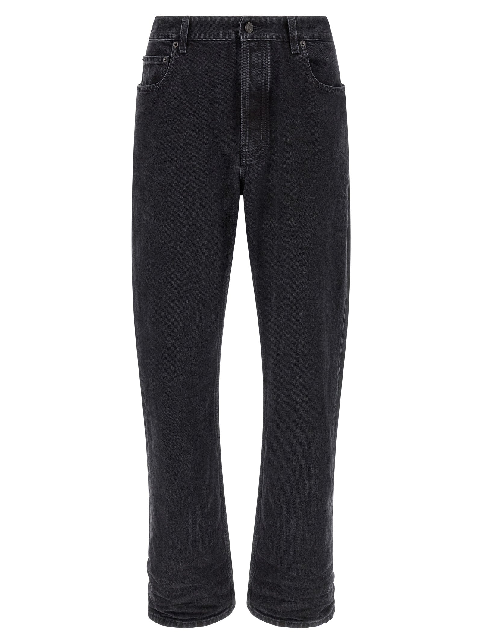Saint Laurent Schwarze Baumwolljeans im Relaxed Fit