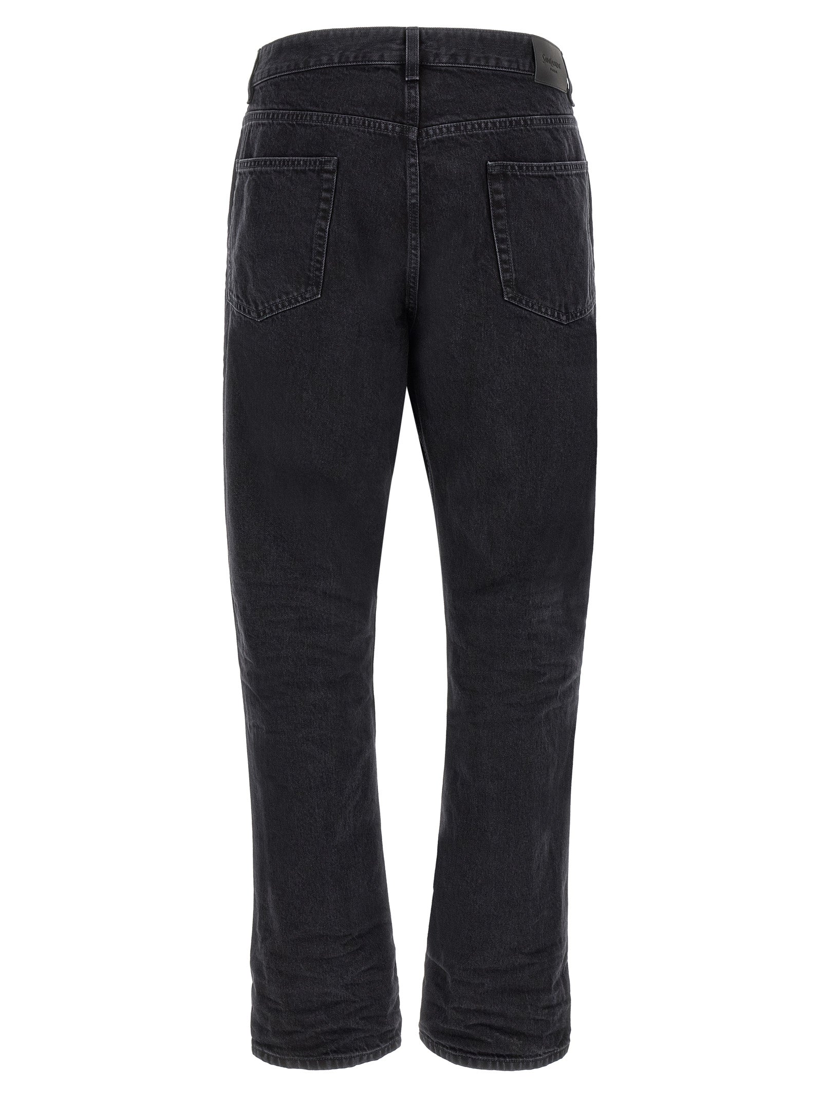 Saint Laurent Schwarze Baumwolljeans im Relaxed Fit