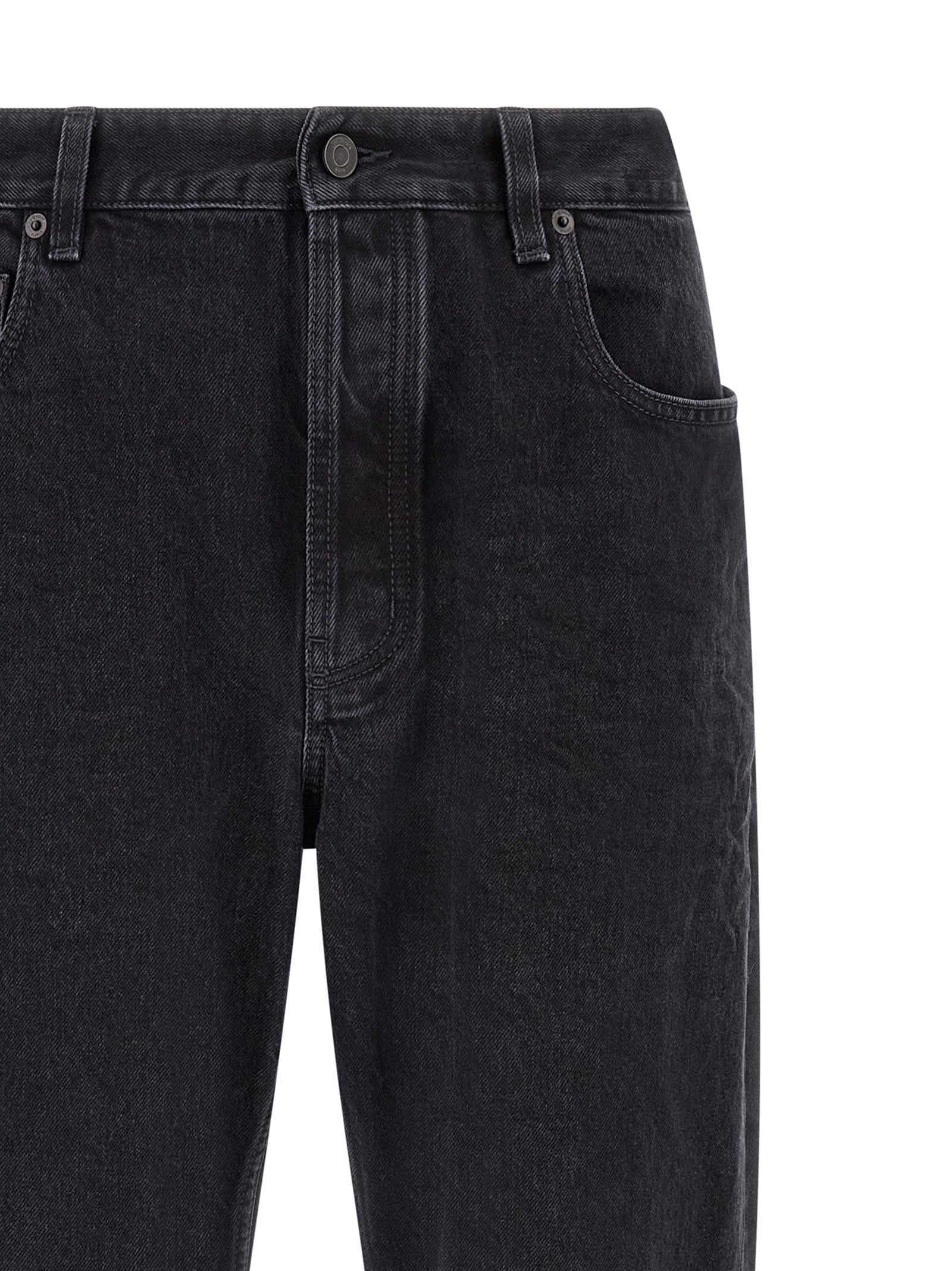 Saint Laurent Schwarze Baumwolljeans im Relaxed Fit