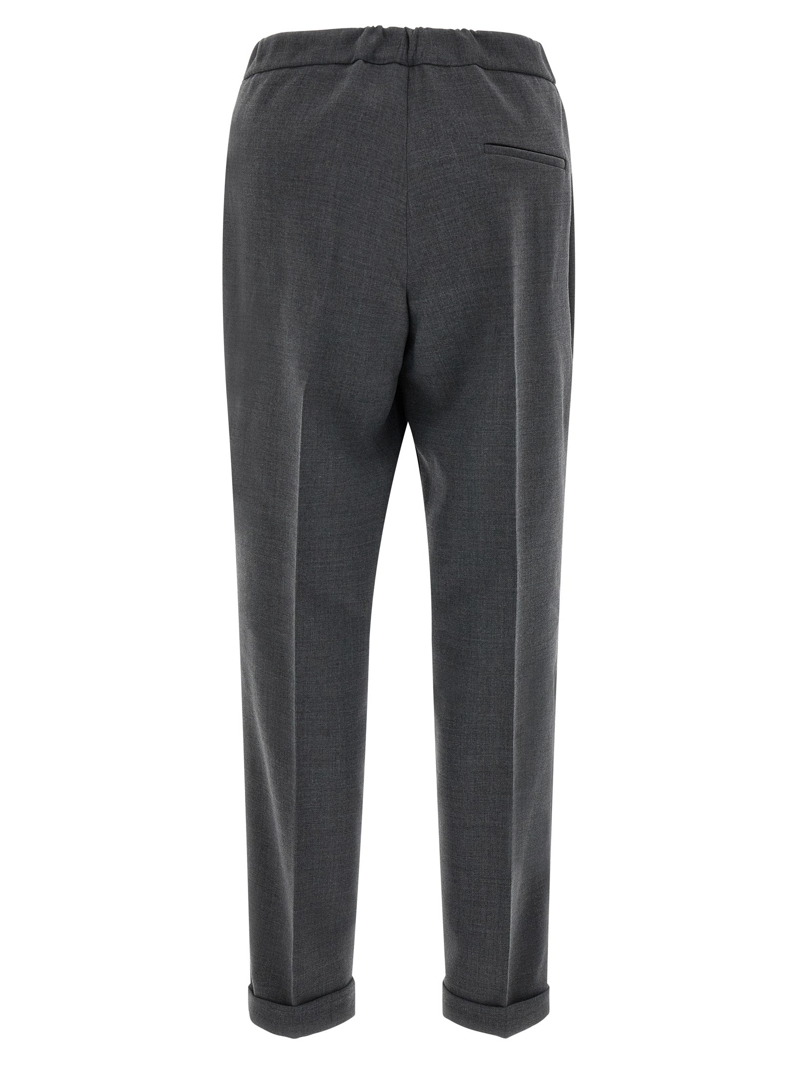 Alberto Biani Graue Cropped Hose aus Polyester