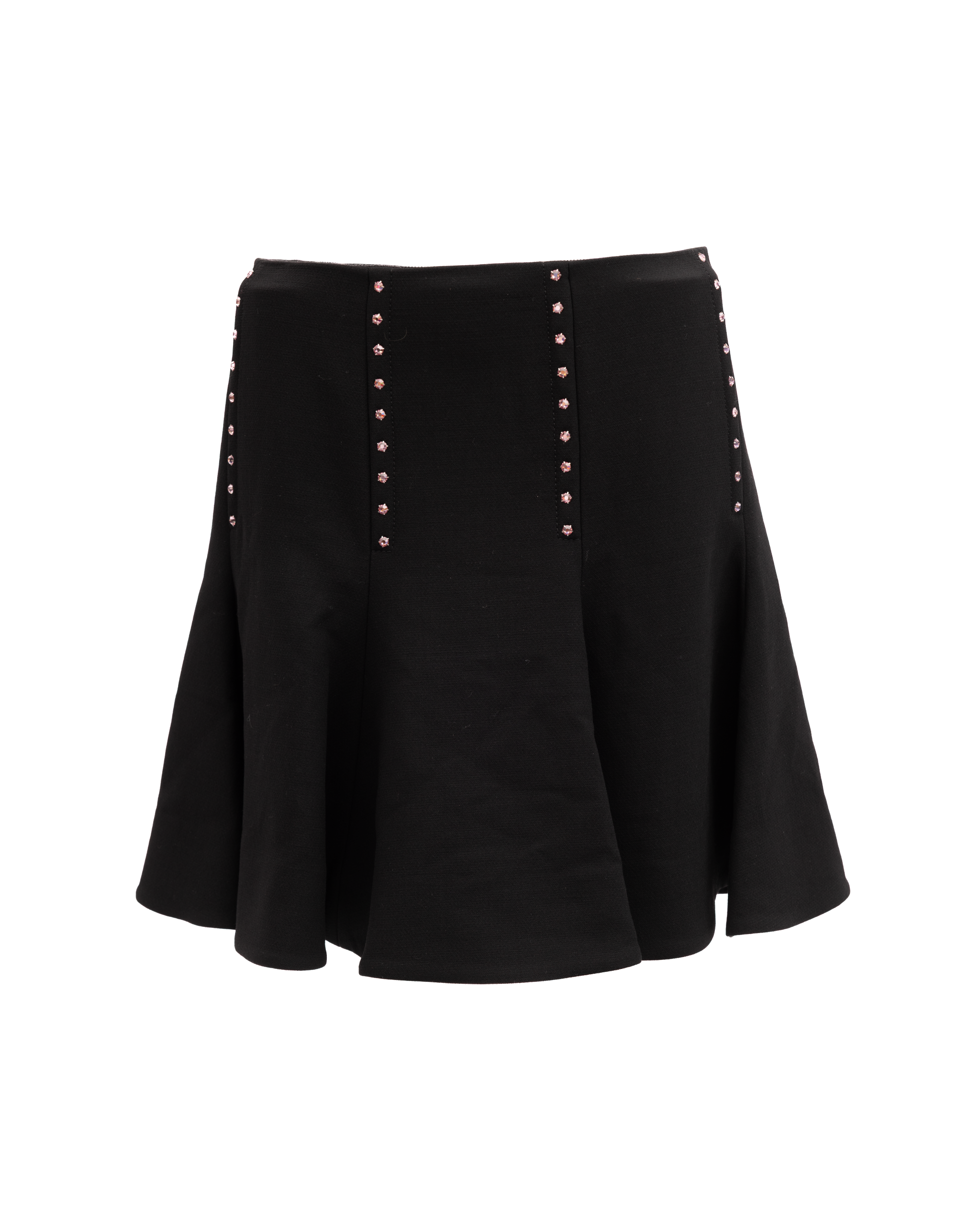 Valentino Garavani Mini-Rock in Schwarz mit Golddetails