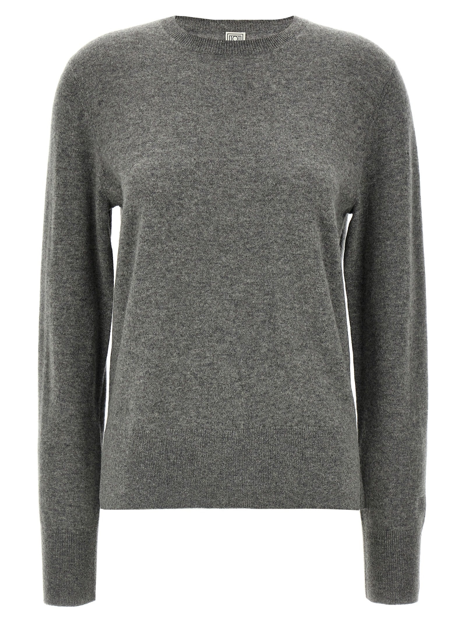 TOTEME Grauer Kaschmir-Strickjacke
