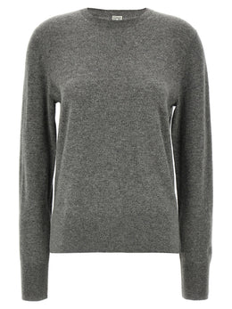 TOTEME Grauer Kaschmir-Strickjacke