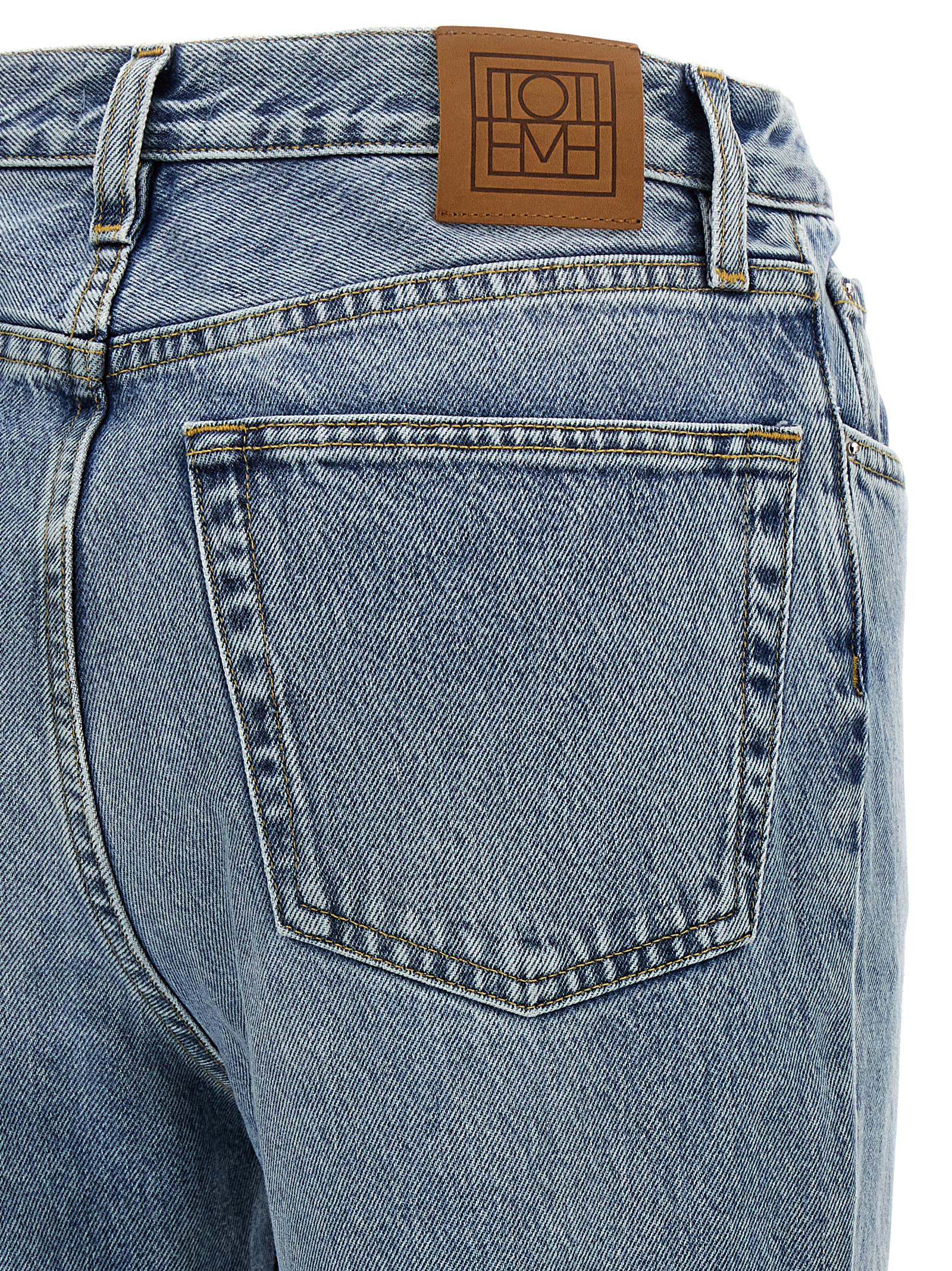 TOTEME Blaue Jeans aus Baumwolle im geraden Schnitt
