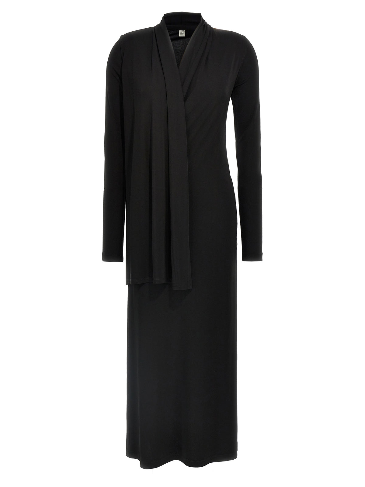 TOTEME Schwarzes Viskose-Maxikleid