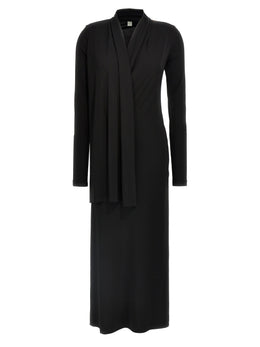 TOTEME Schwarzes Viskose-Maxikleid
