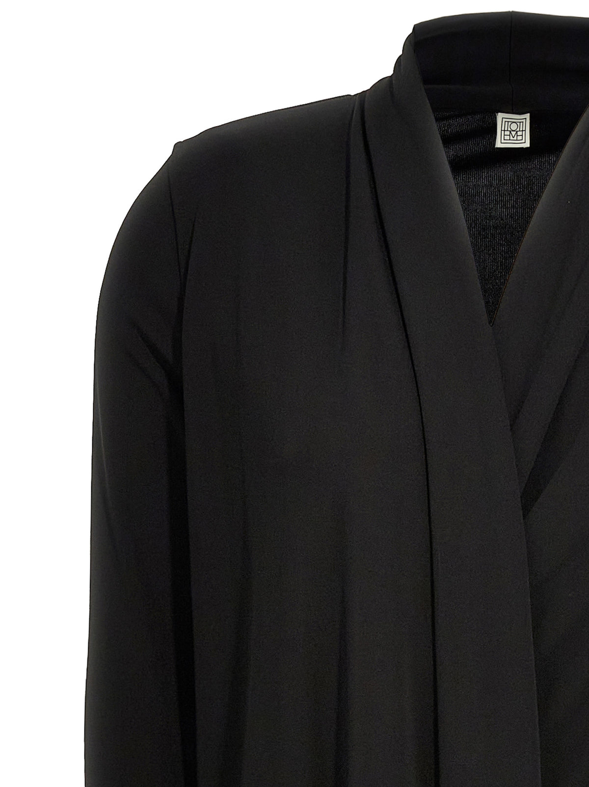 TOTEME Schwarzes Viskose-Maxikleid