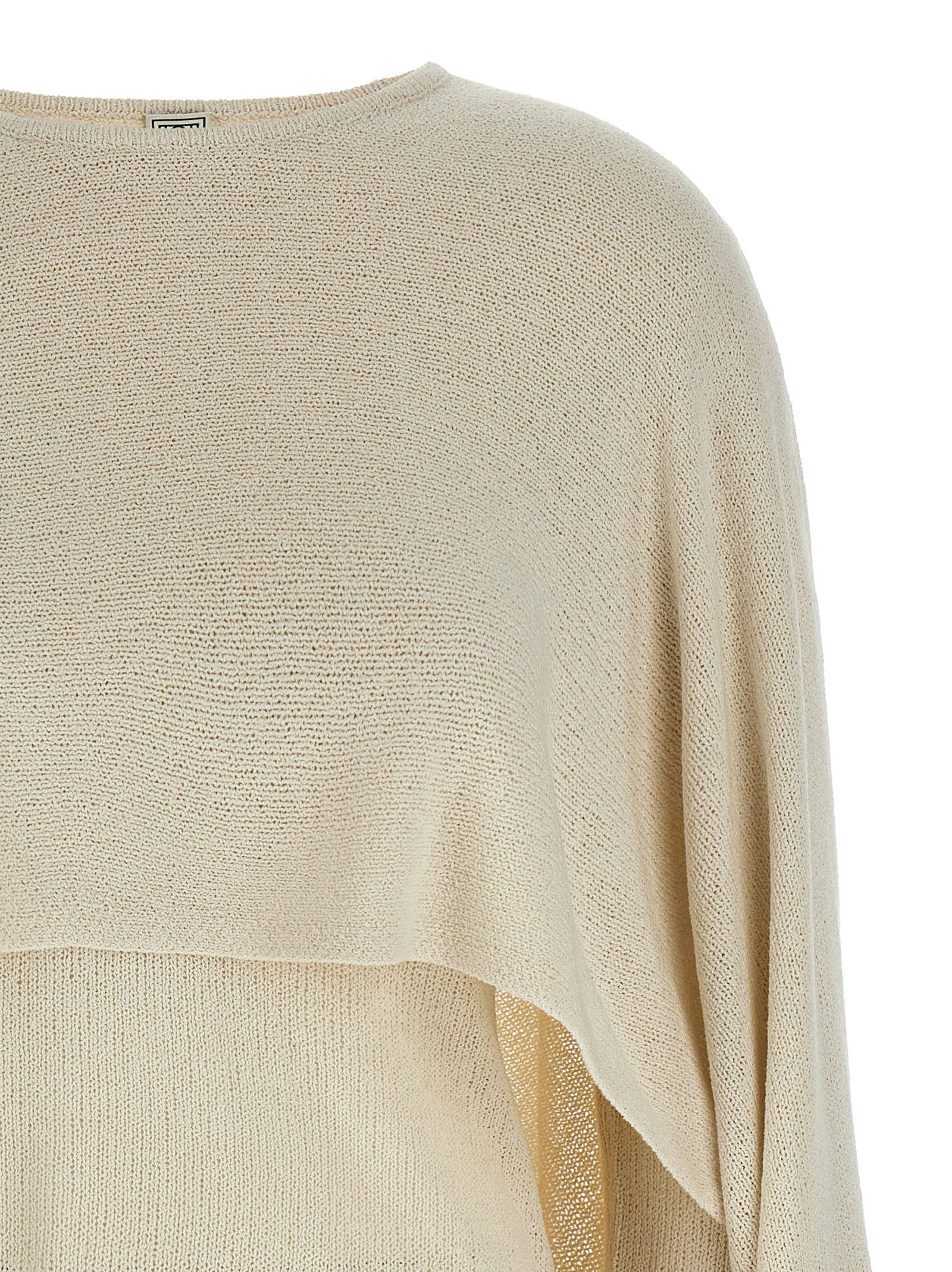 TOTEME Beige Seidenstrickjacke