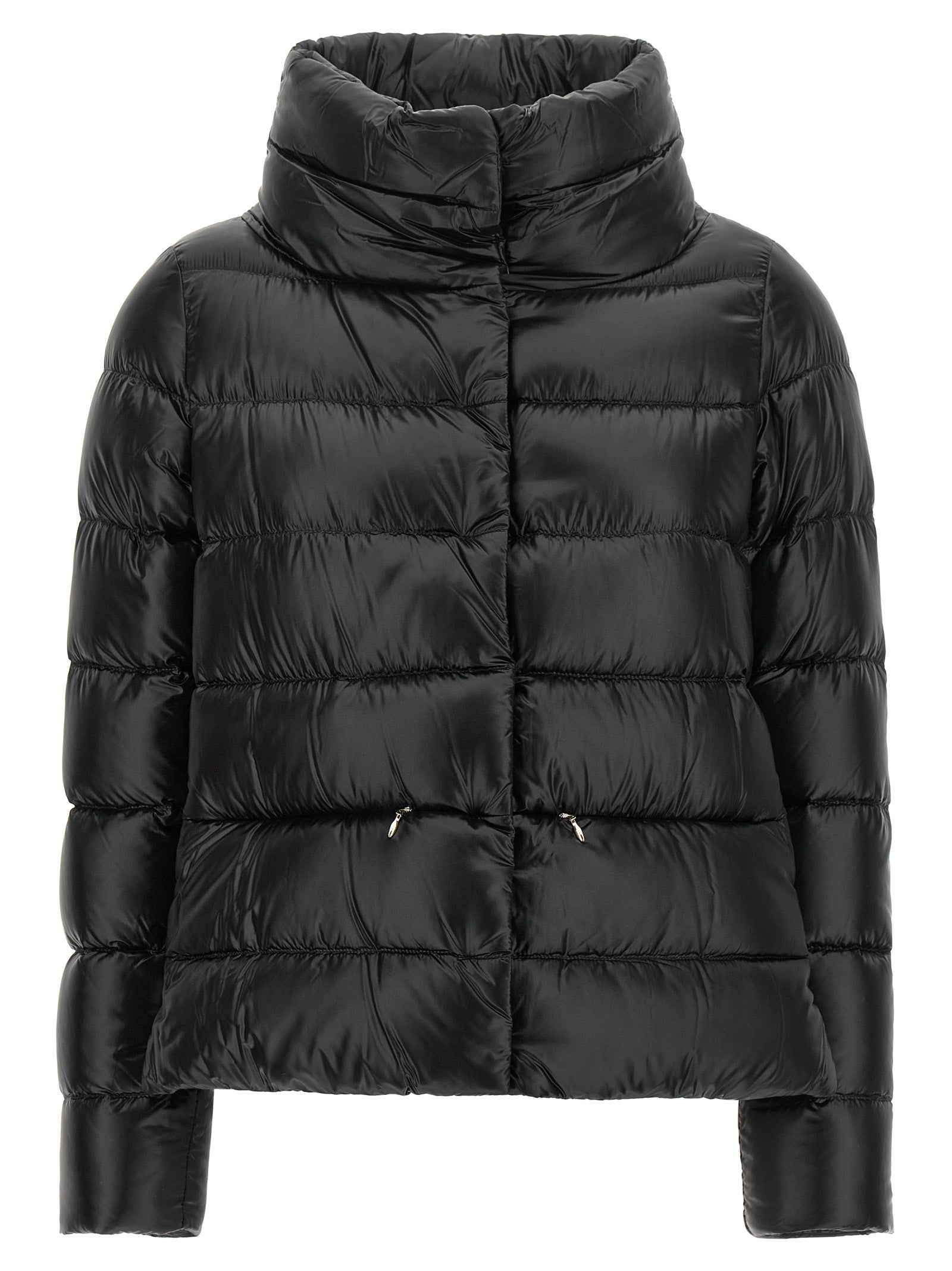 Herno Schwarze Polyamid-Jacke in voller Länge
