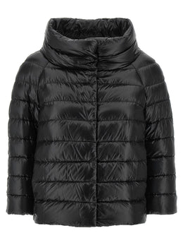 Herno Schwarze Polyamid-Jacke in voller Länge