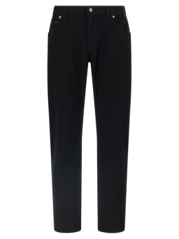 Dolce & Gabbana Schwarze Baumwoll-Jeans im Slim Fit