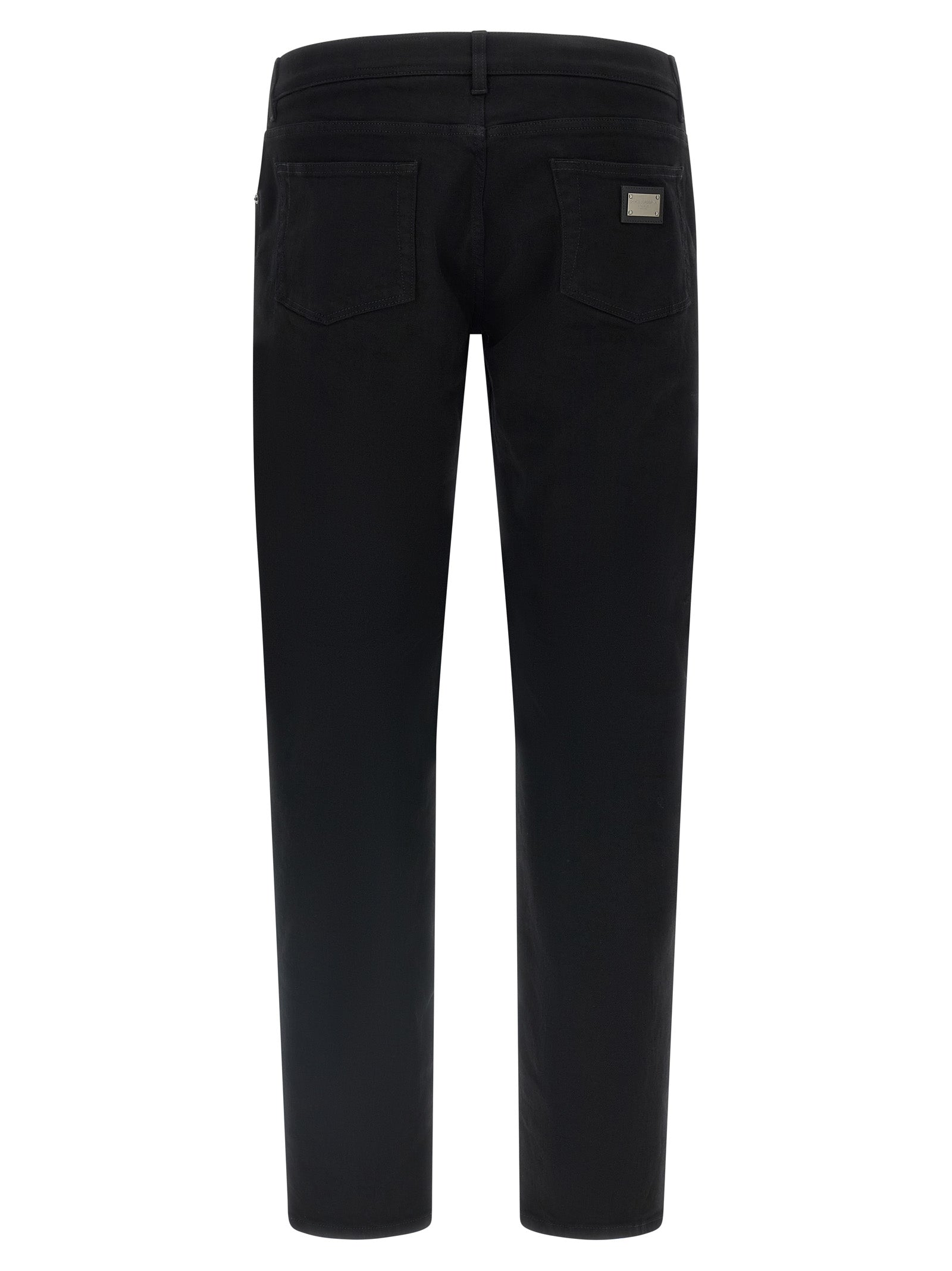 Dolce & Gabbana Schwarze Baumwoll-Jeans im Slim Fit