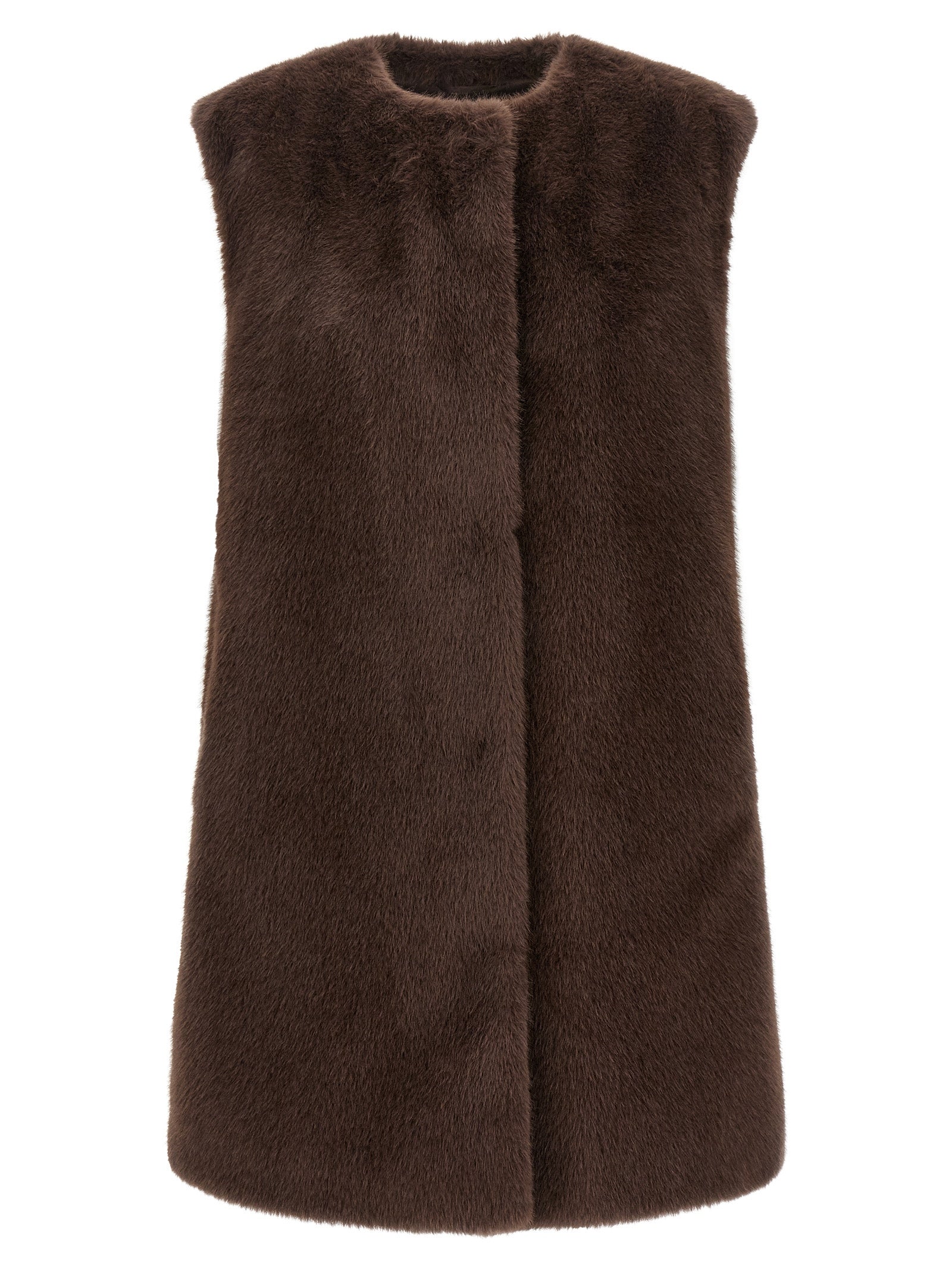 Herno Braune ärmellose Jacke aus Polyester