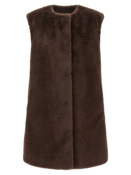 Herno Braune ärmellose Jacke aus Polyester