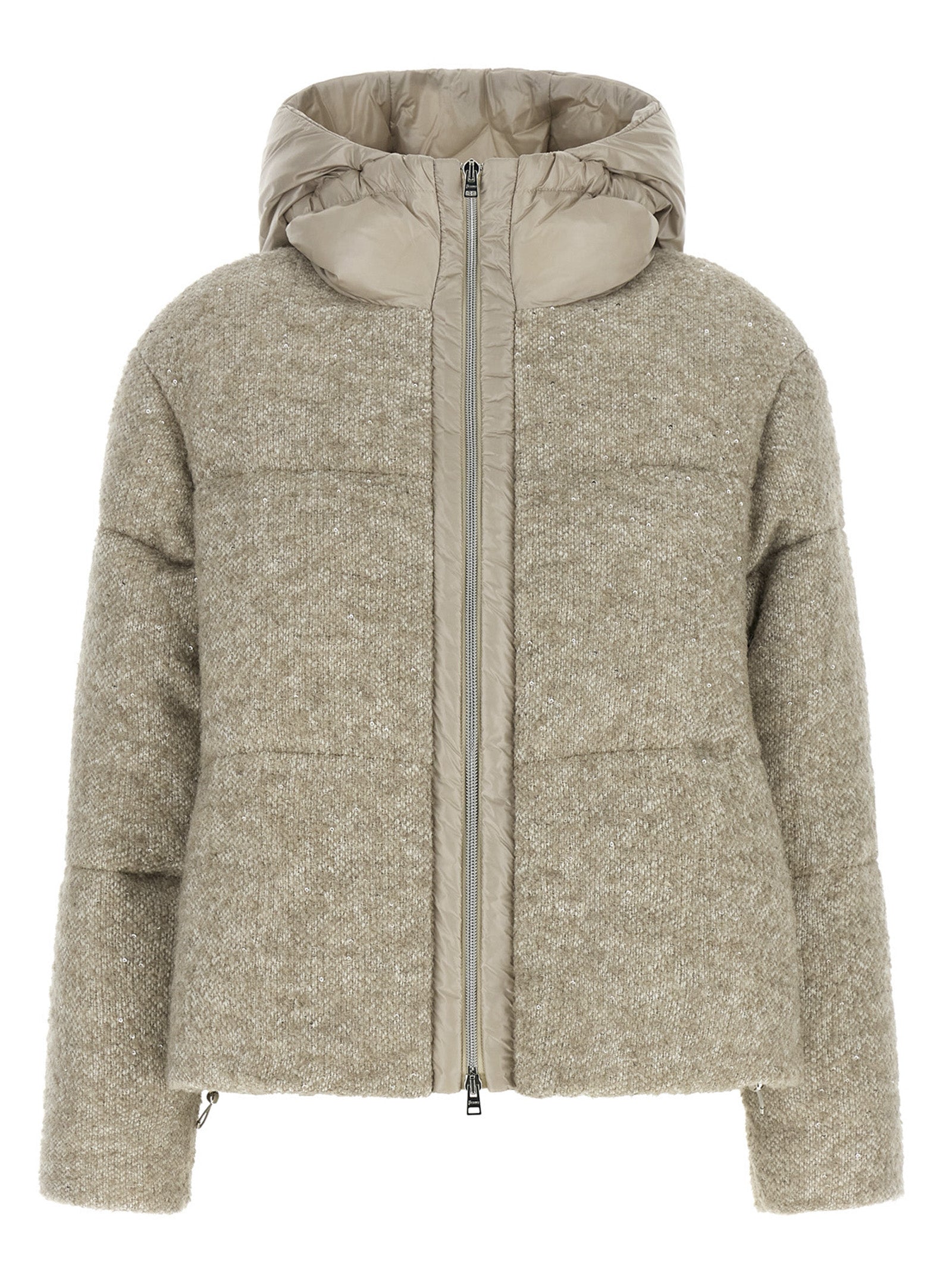 Herno Beige Wollmantel Lang