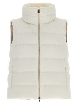 Herno Weiße ärmellose Polyester-Jacke