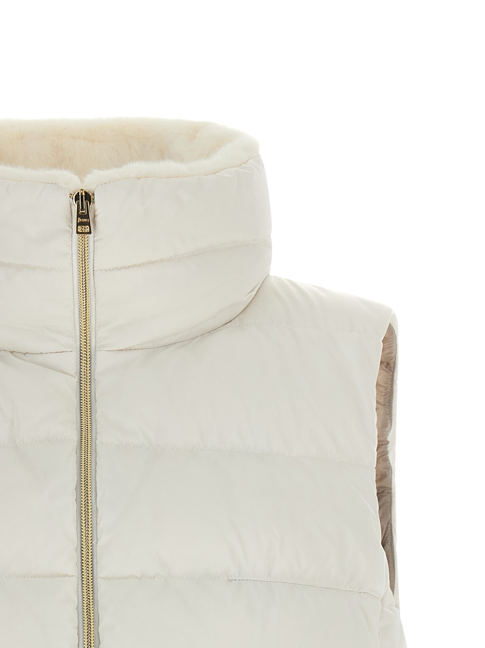 Herno Weiße ärmellose Polyester-Jacke
