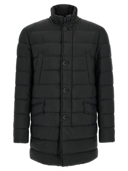 Herno Schwarze Polyamid-Jacke in voller Länge