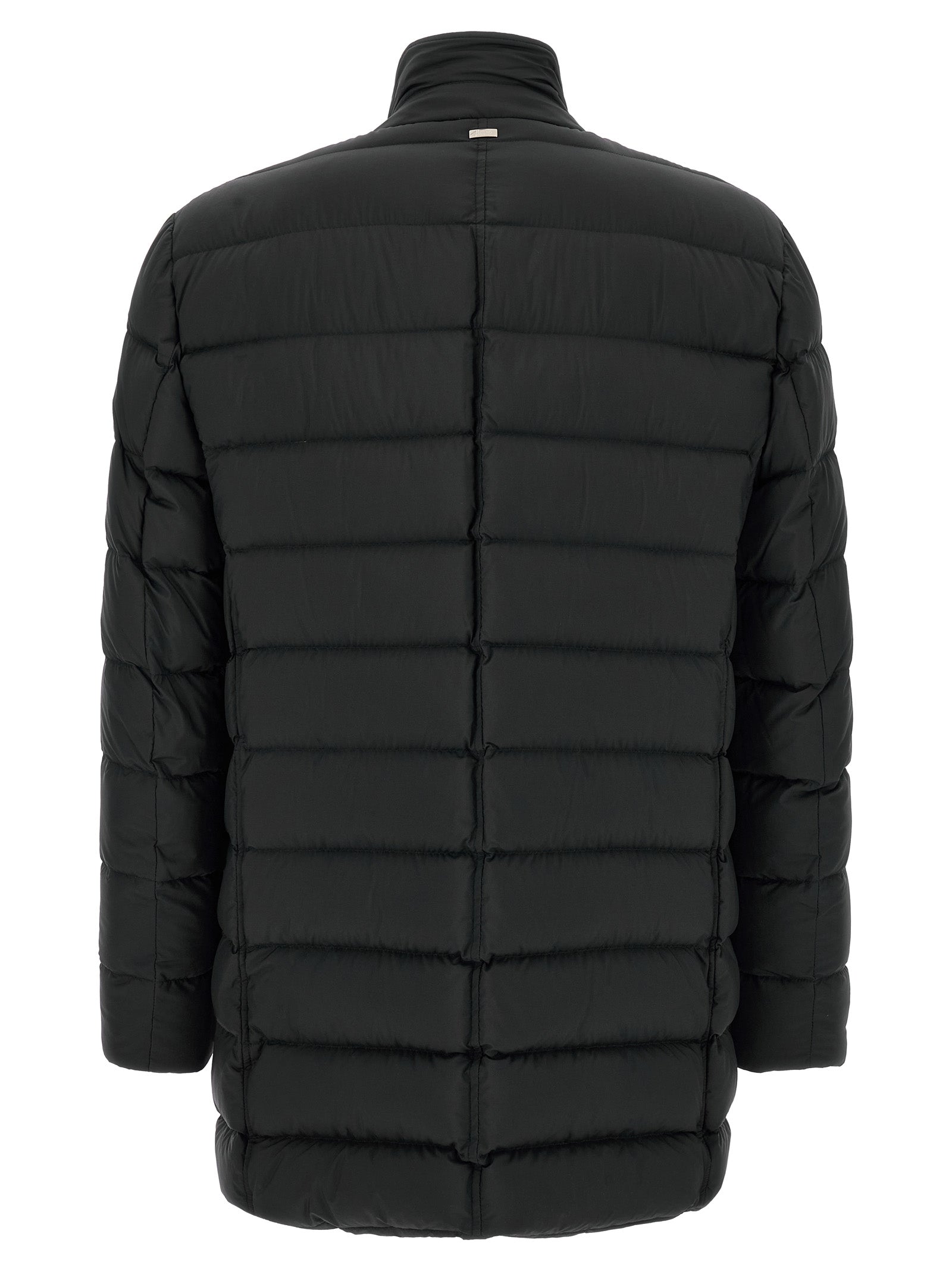 Herno Schwarze Polyamid-Jacke in voller Länge