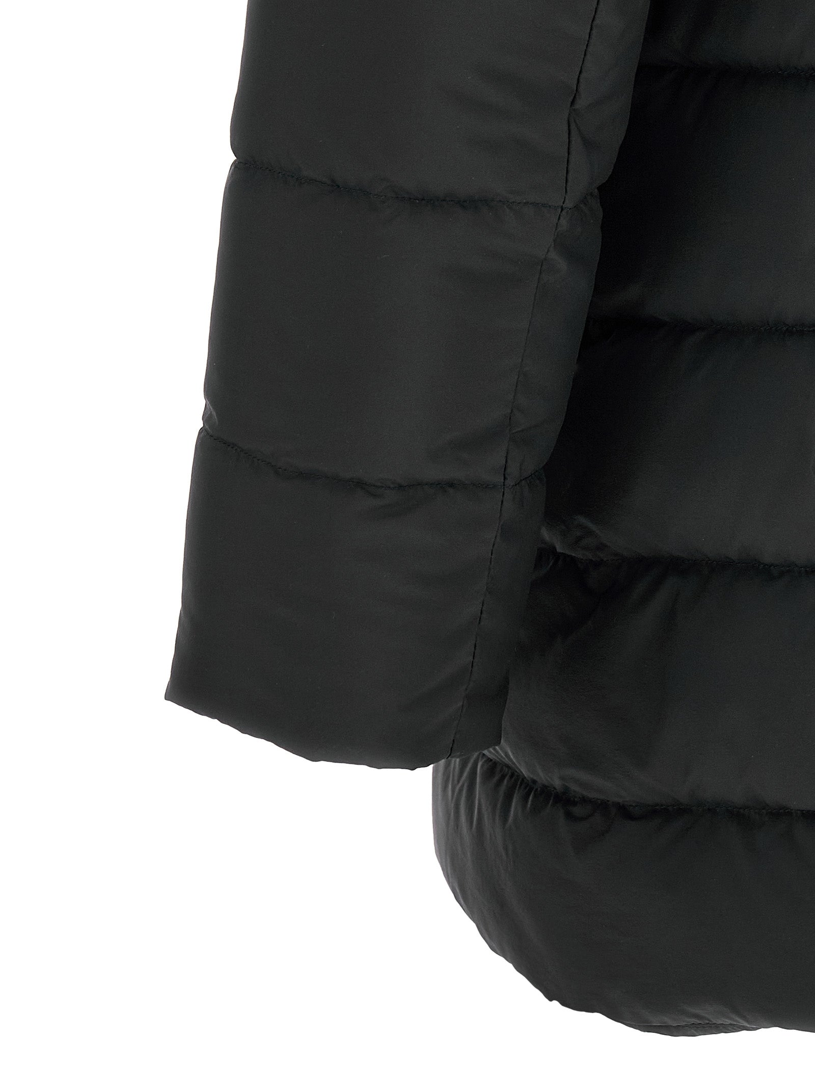 Herno Schwarze Polyamid-Jacke in voller Länge