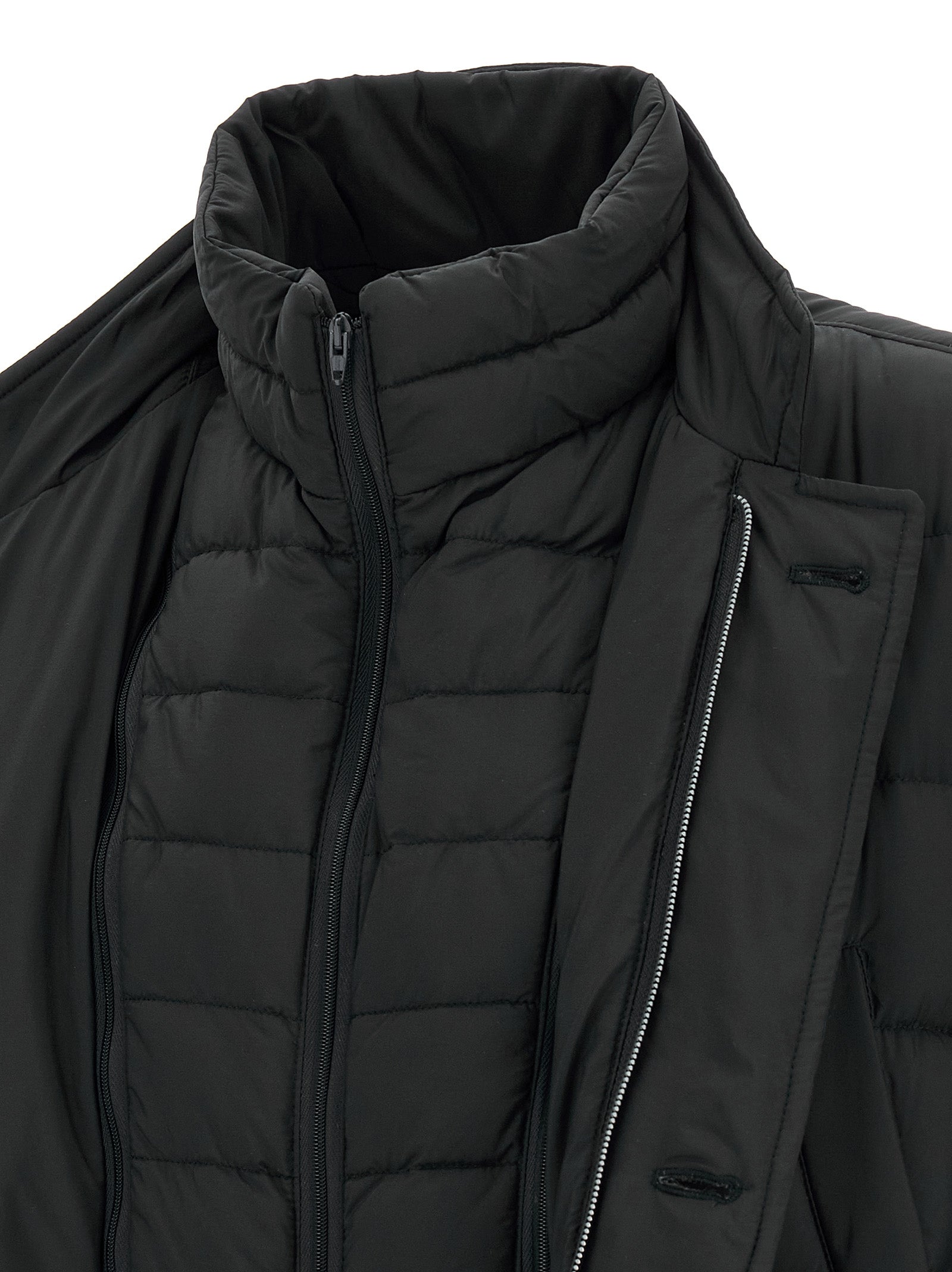 Herno Schwarze Polyamid-Jacke in voller Länge