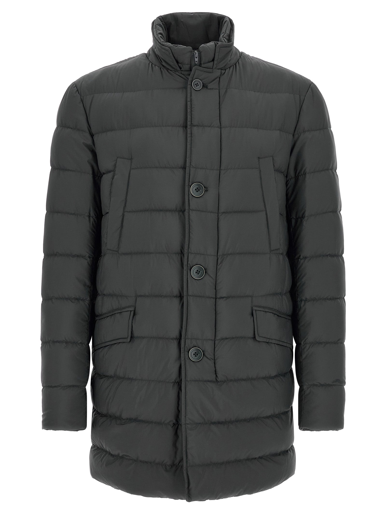 Herno Grauer Polyamid-Mantel