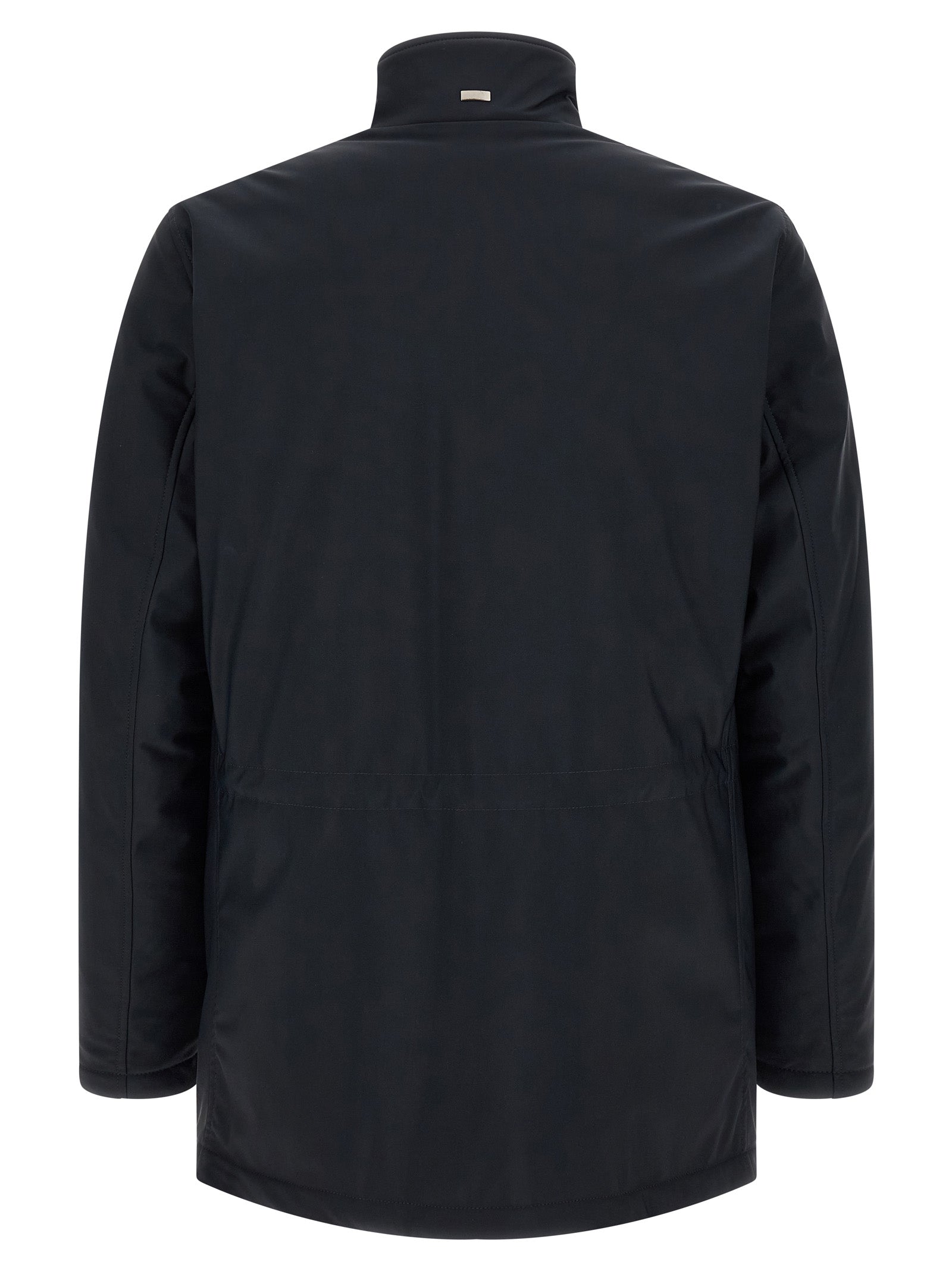Herno Blaue Polyamid-Jacke in voller Länge