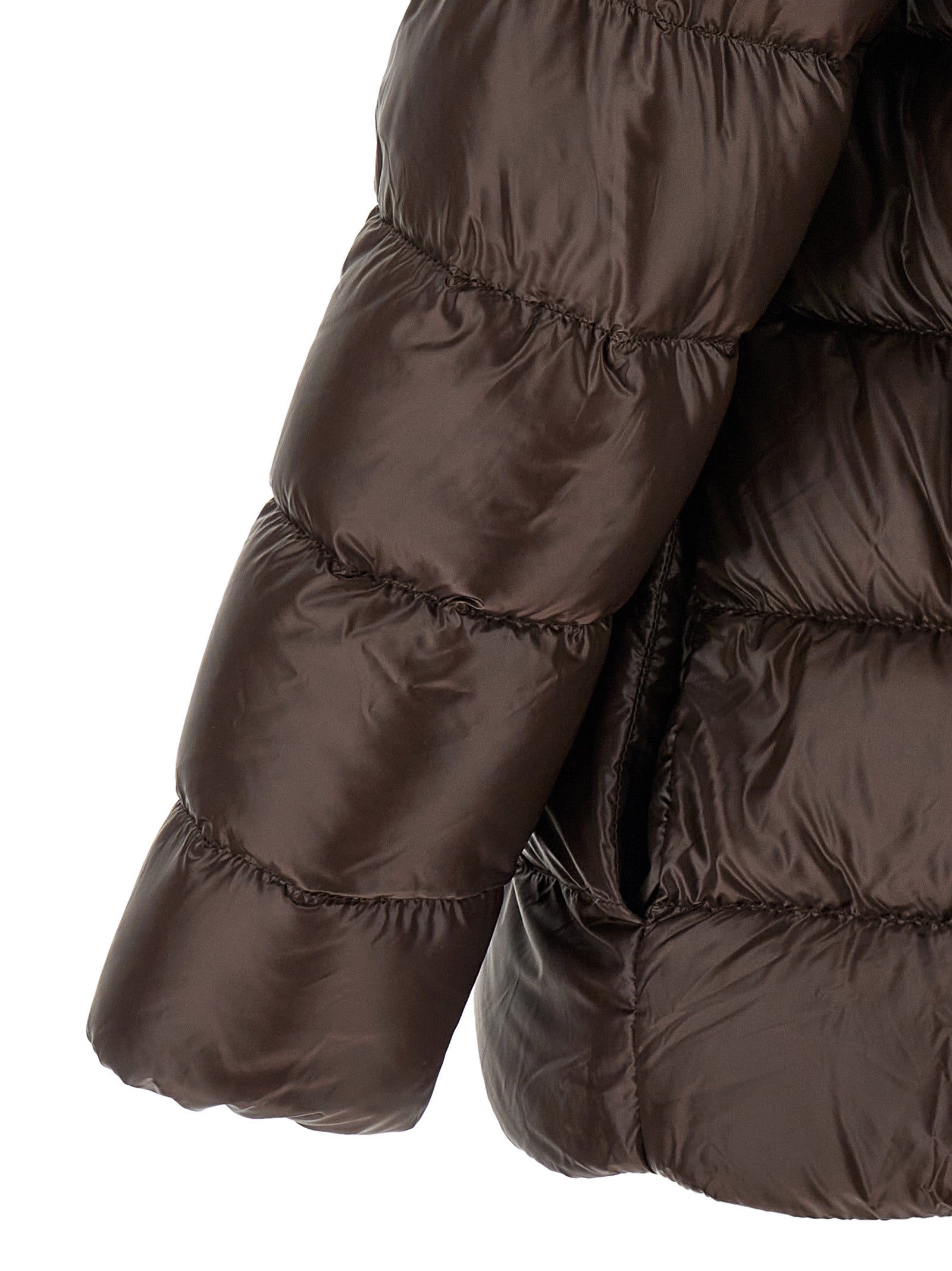 Herno Braune Polyamid-Jacke in voller Länge