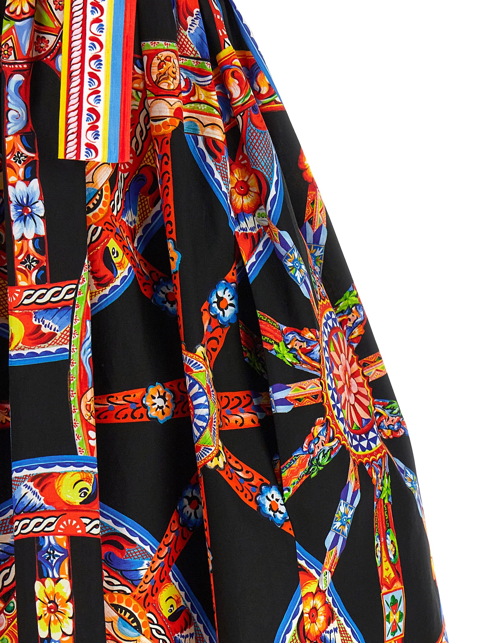 Dolce & Gabbana Kurzes Kleid aus mehrfarbiger Baumwolle