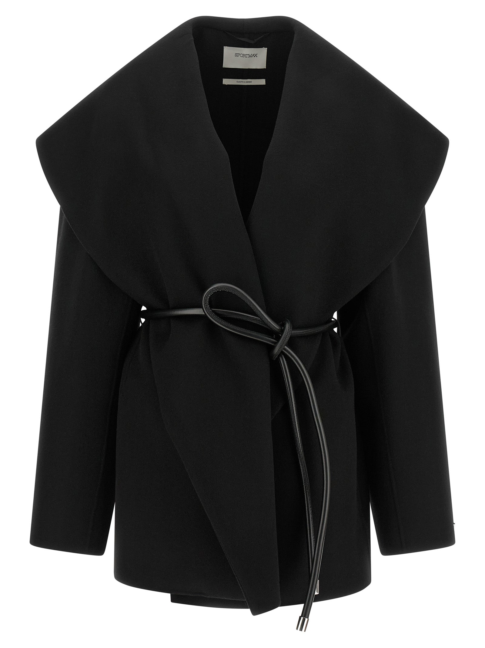 Sportmax Schwarzer Wollmantel