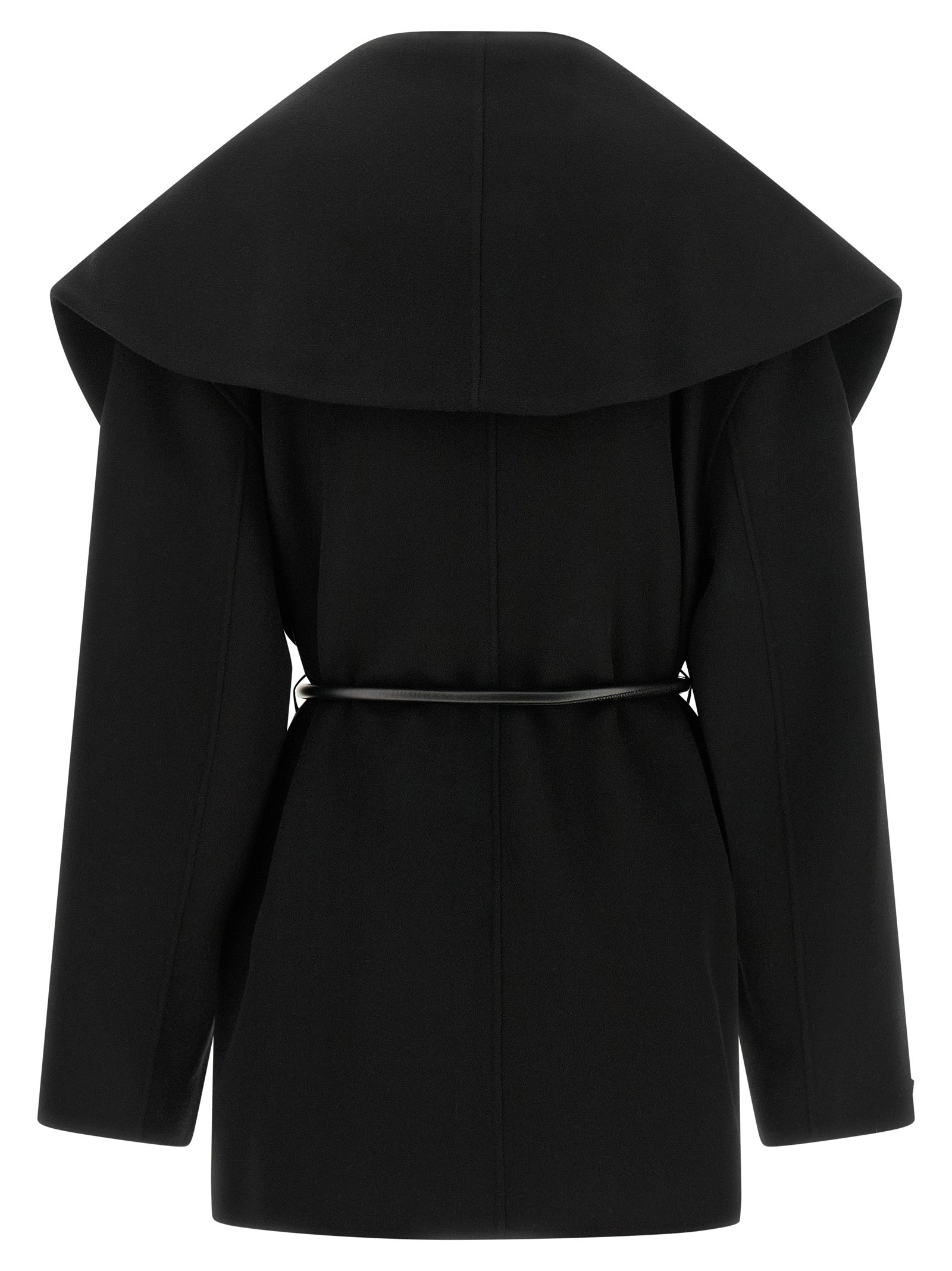 Sportmax Schwarzer Wollmantel