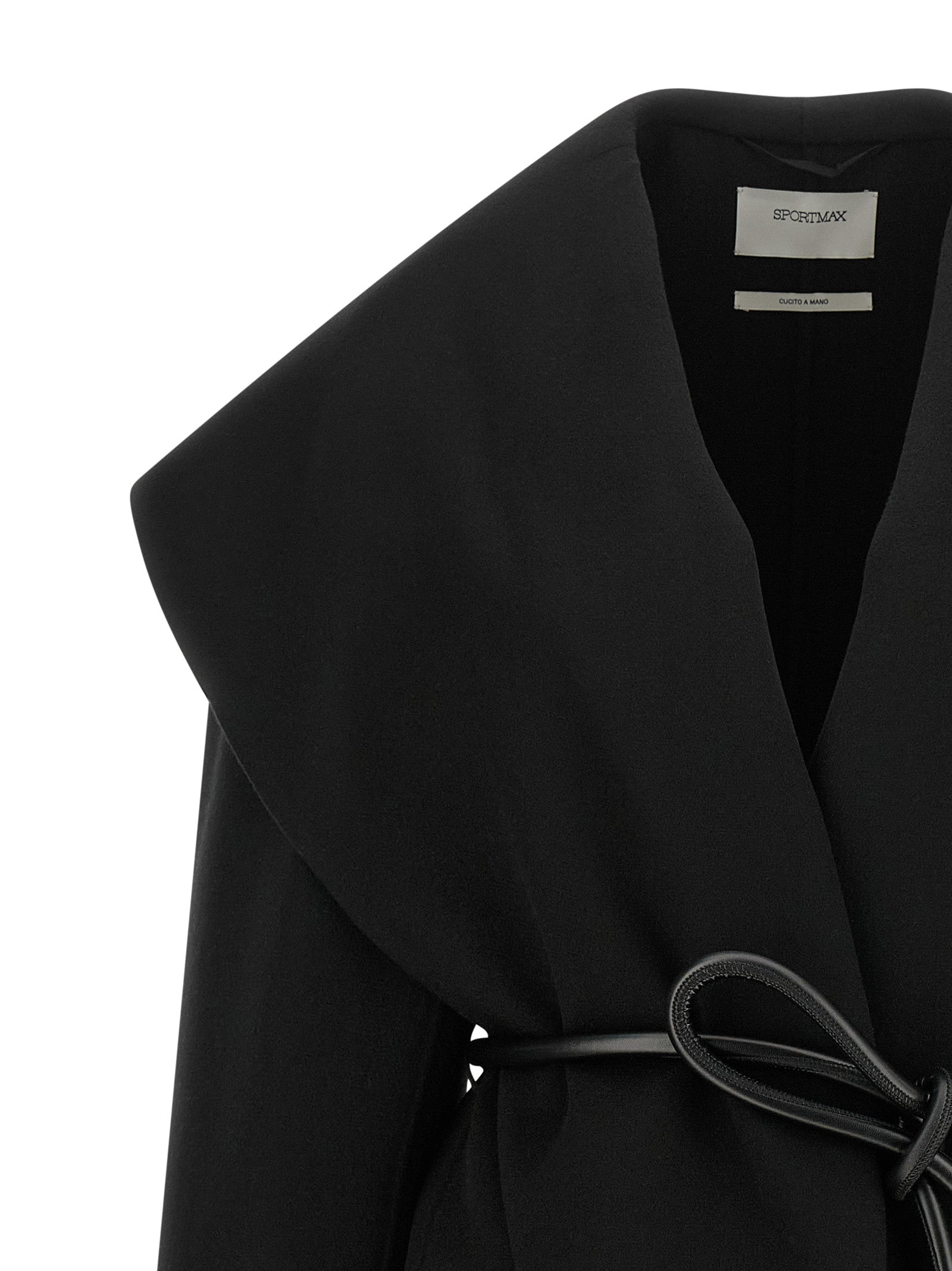 Sportmax Schwarzer Wollmantel