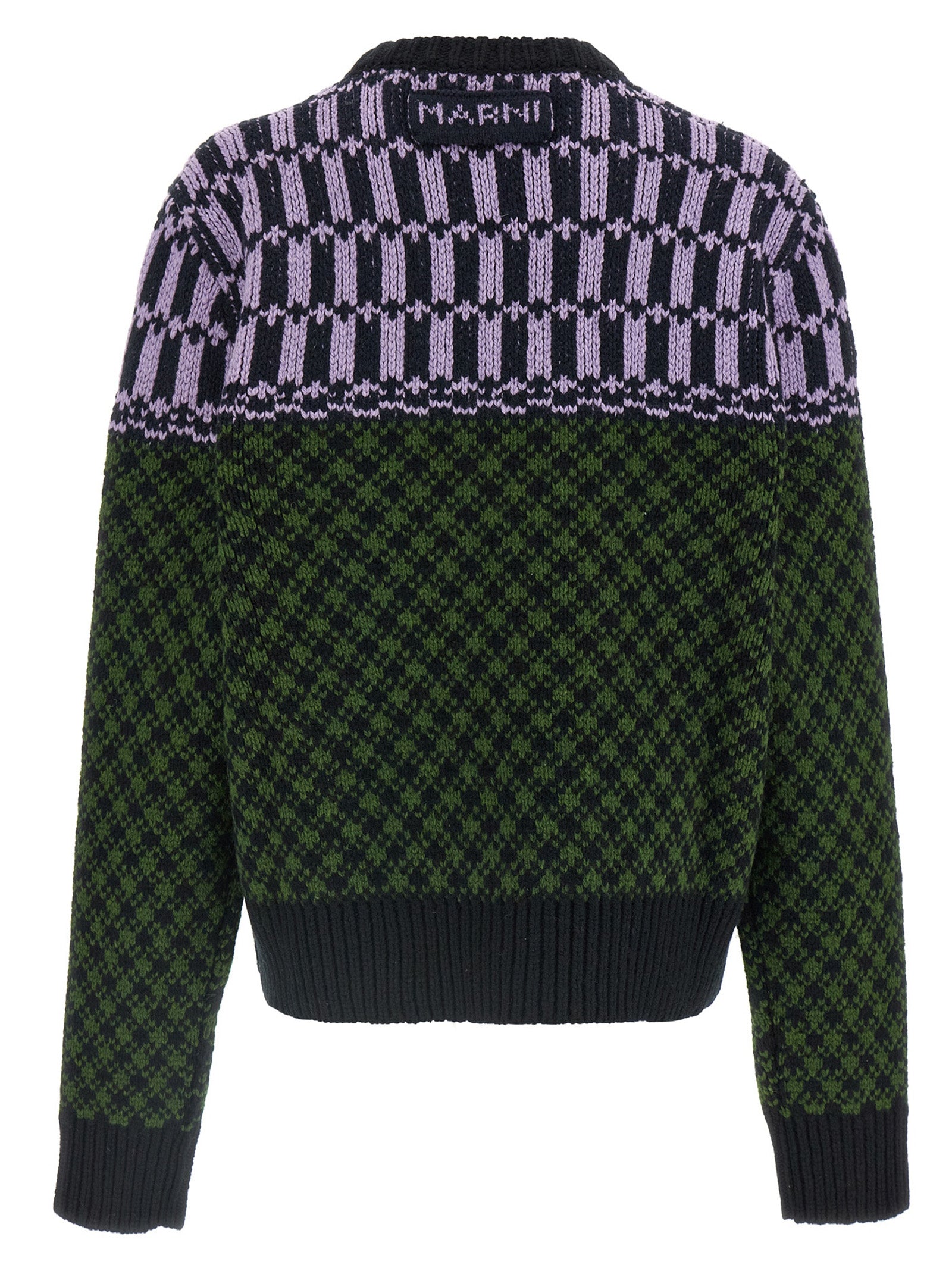 Marni Mehrfarbige Wollstrickjacke