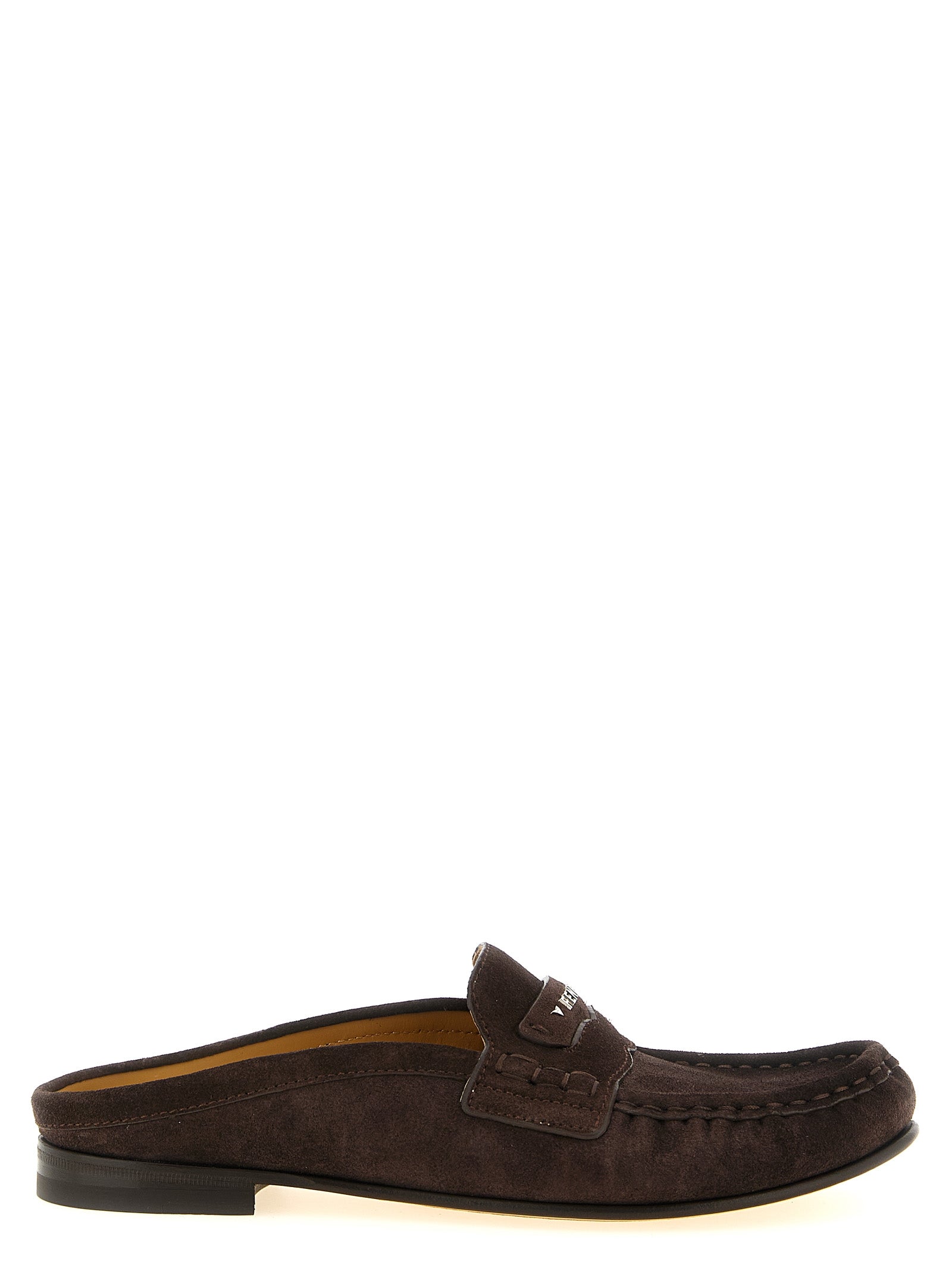 Fendi Braune Kalbsleder-Slipper